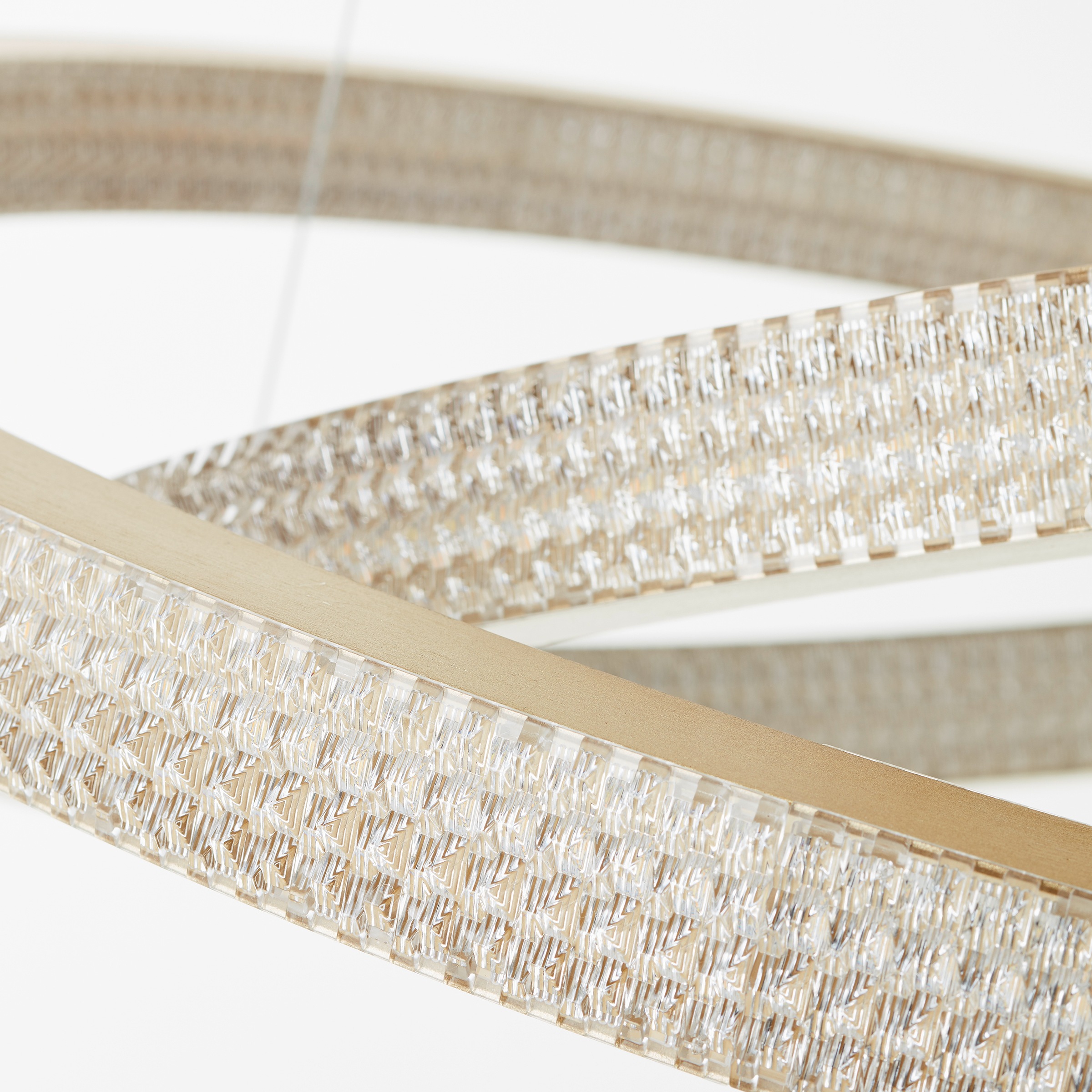 Brilliant LED Pendelleuchte »Calvi«, 11200 lm, Höhe 150 cm, Ø 80 cm, Aluminium/Kunststoff, goldfarben matt