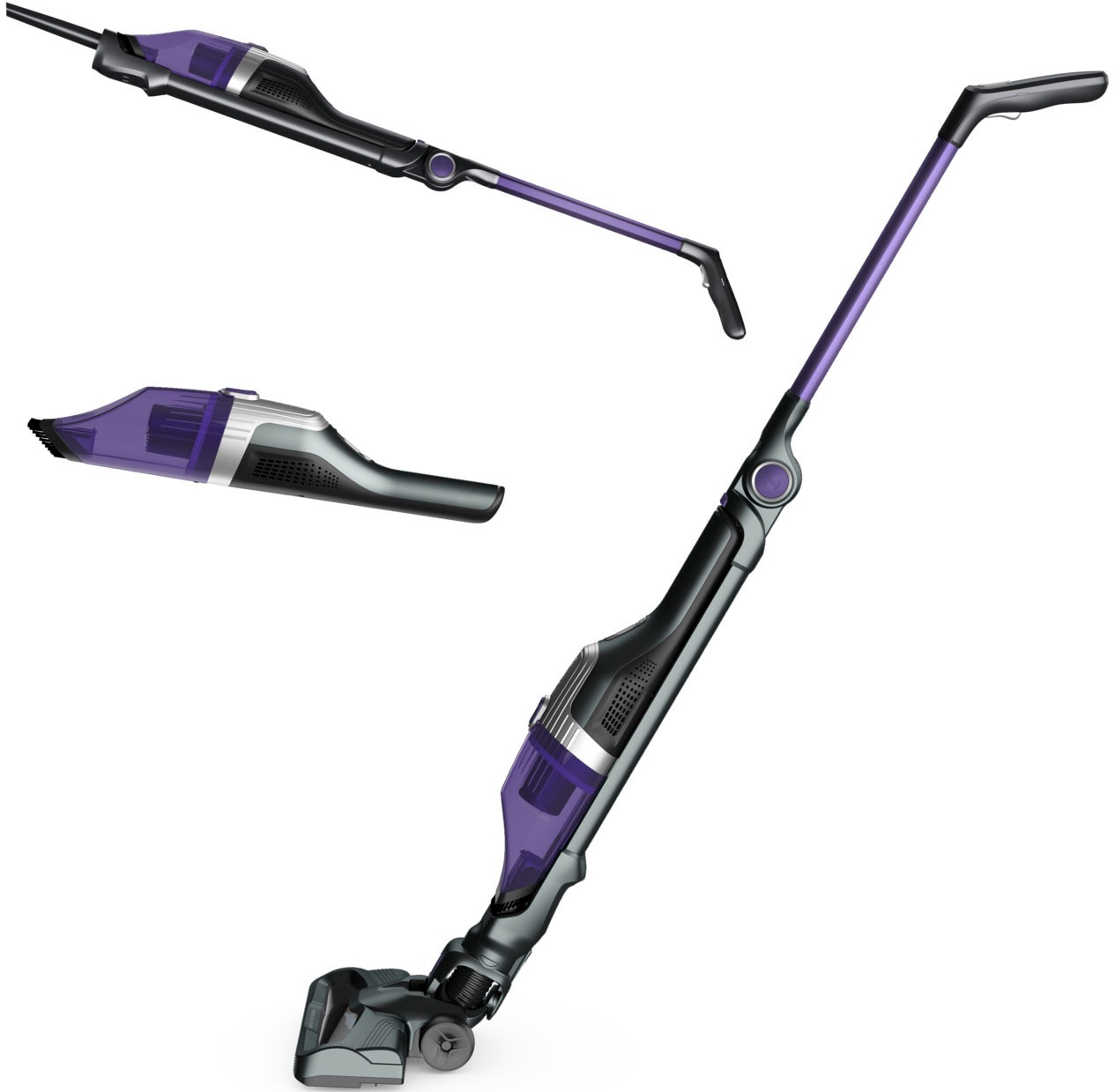 Rowenta Akku-Hand-und Stielstaubsauger »Xtrem Compact, leicht, sehr kompakt, Flex-Gelenk, lange Akku-Laufzeit«, leistungsstark, Bodenladestation, Multifunktionsreinigung, RH1238