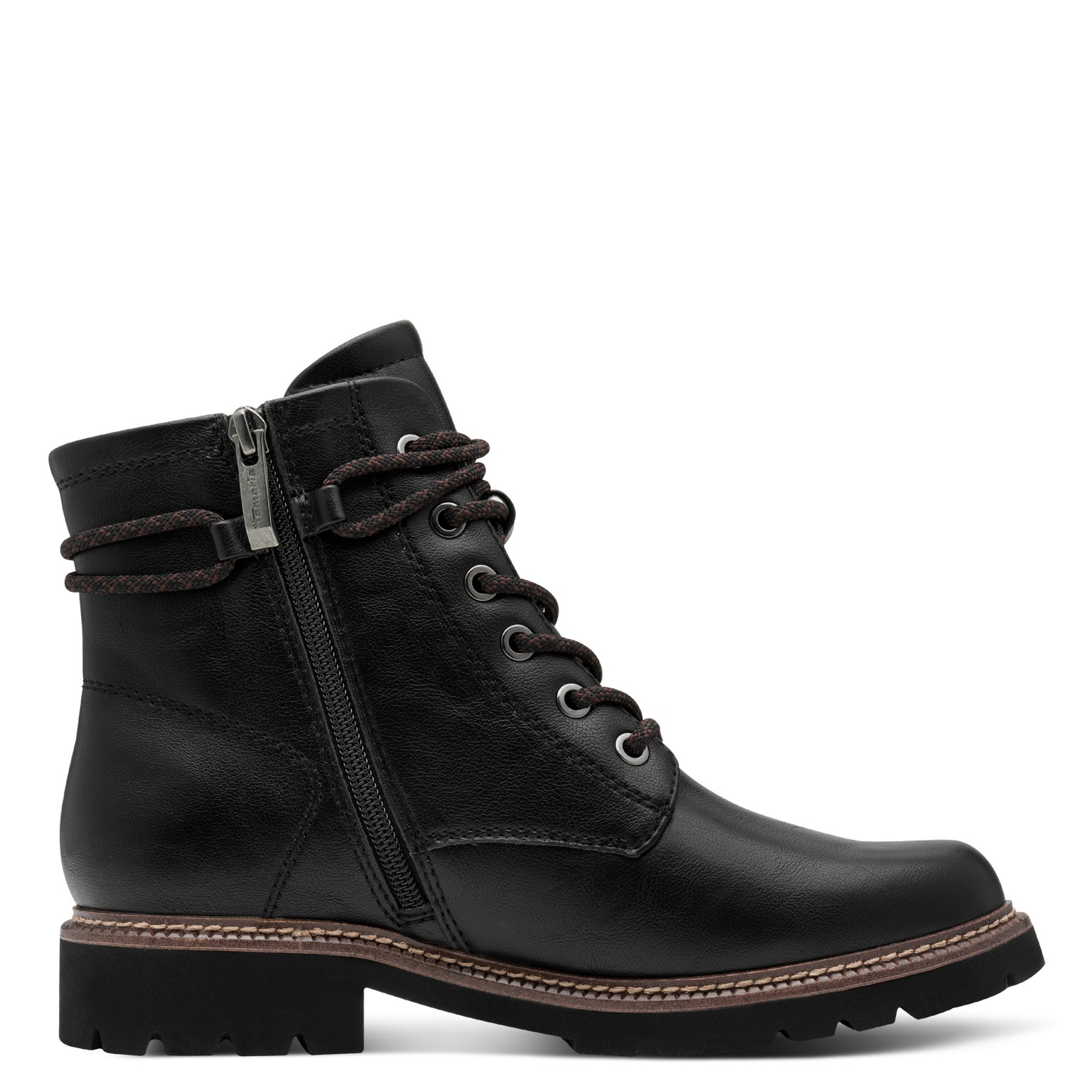 Tamaris Schnürstiefelette  , Blockabsatz, Schnürboots in veganer Verarbeitung