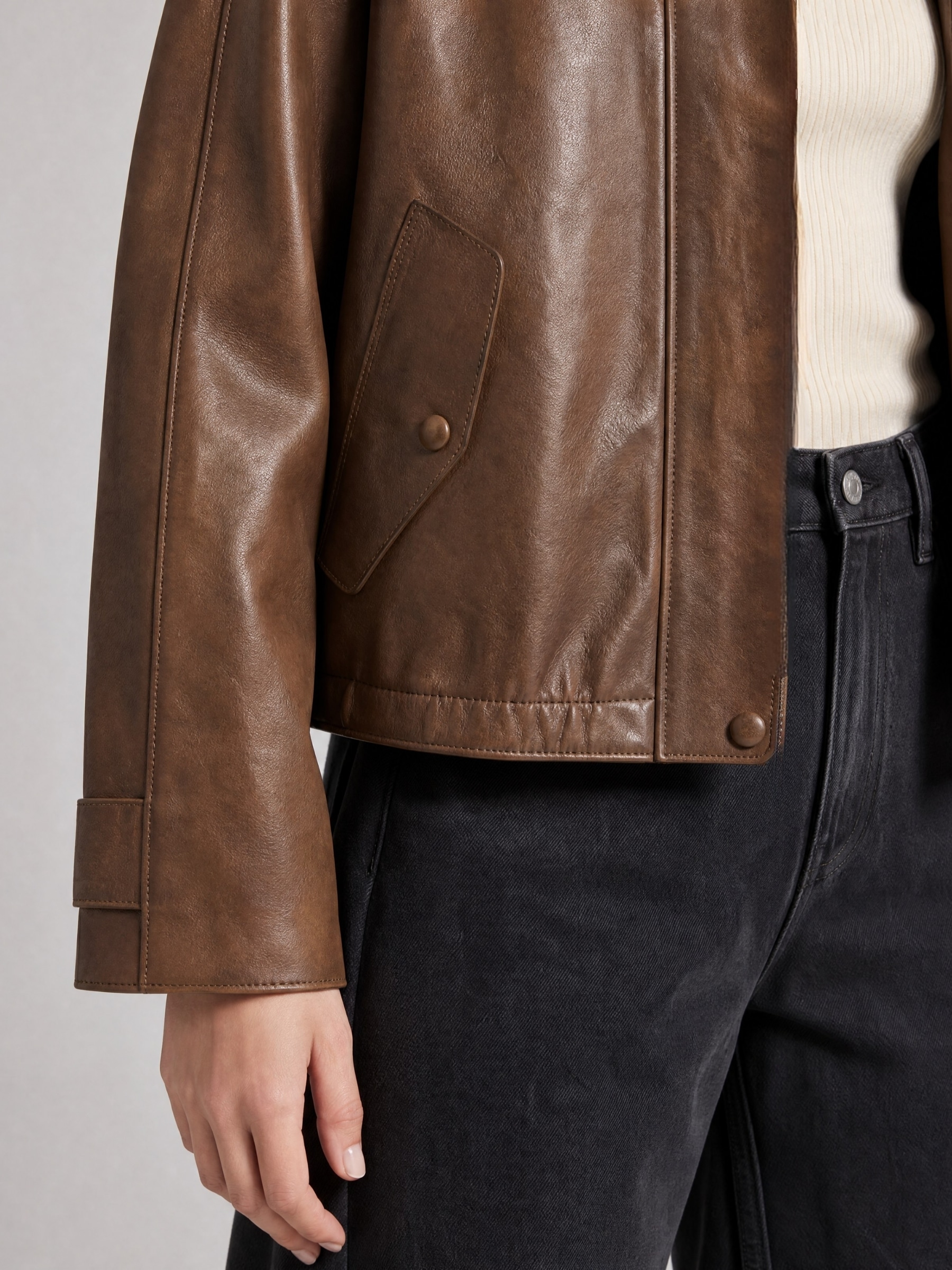 RICANO Lederjacke »Lederjacke Debora« Handgefertigt aus echtem Leder
