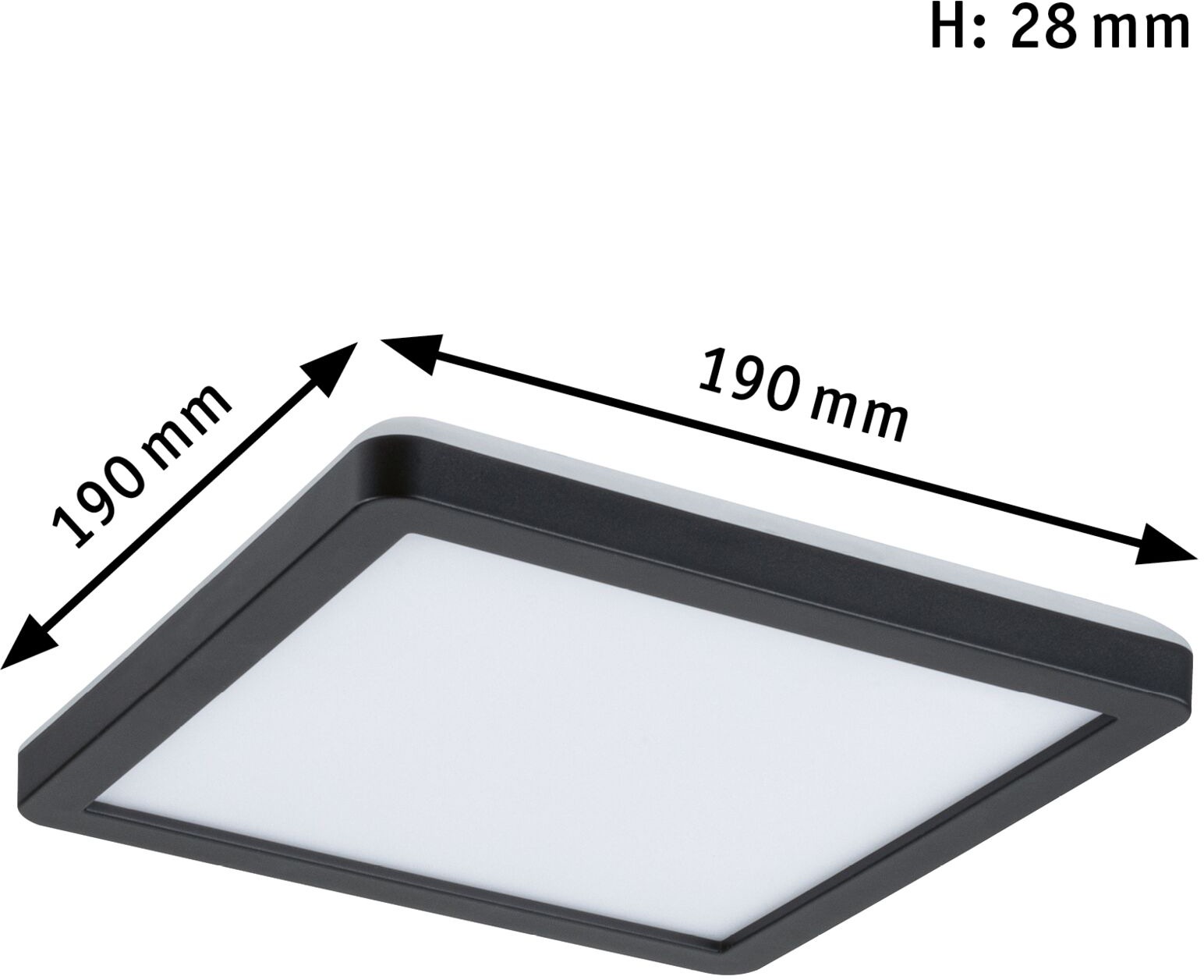 Paulmann LED Panel »Atria Shine IP44 eckig 190x190mm 11,2W 900lm 4000K«, 1 flammig, Backlight