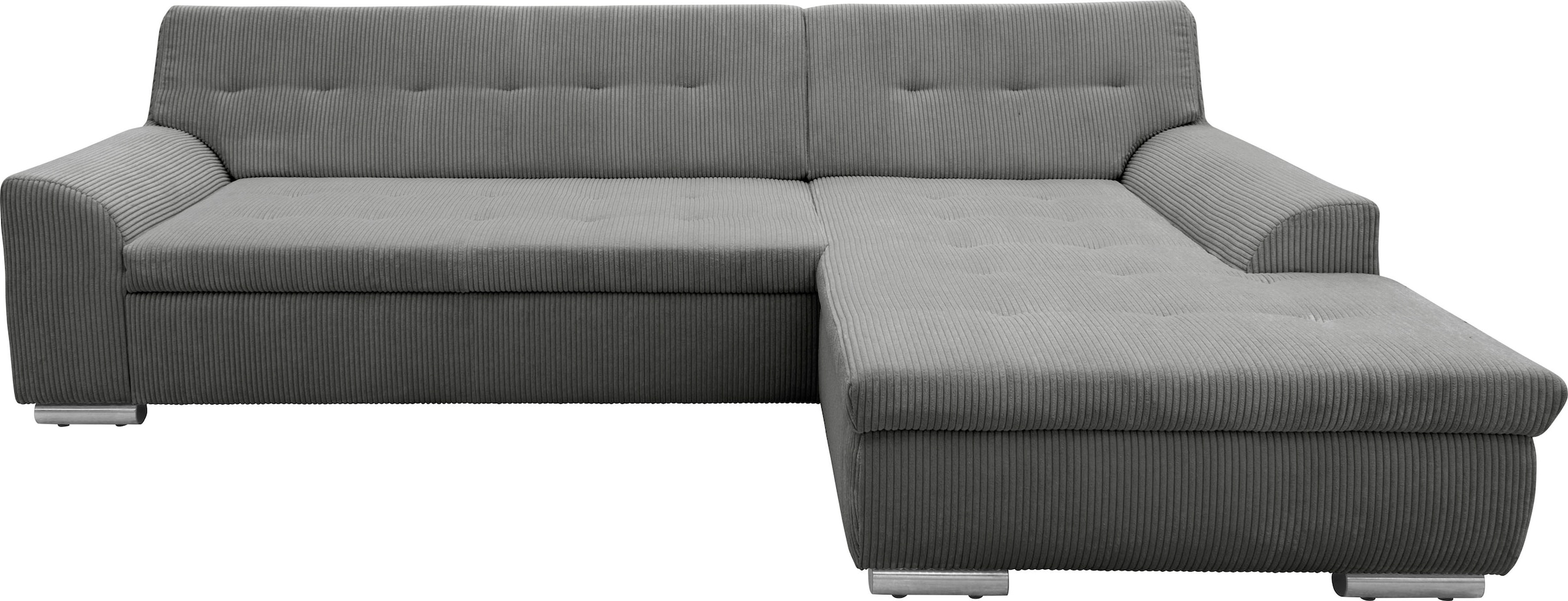 DOMO collection Ecksofa Treviso, wahlweise mit Bettfunktion, incl. Zierkissen