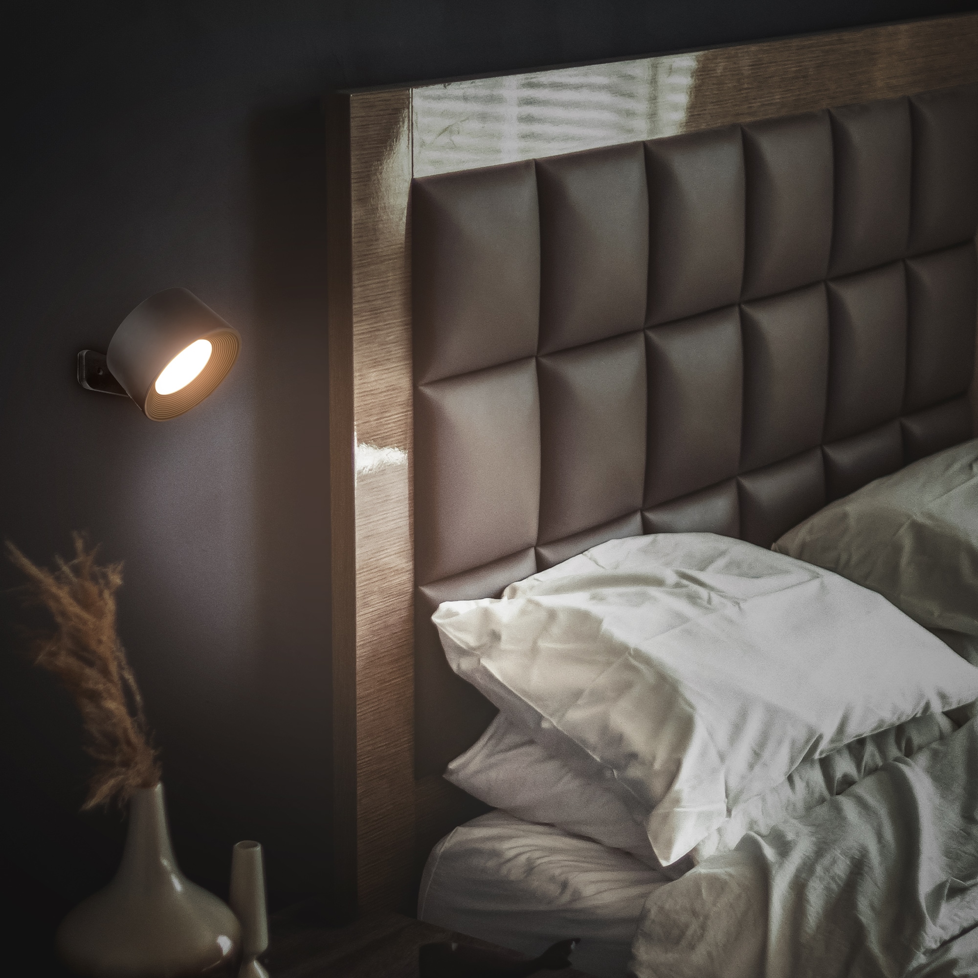 B.K.Licht LED Wandleuchte »BKL1597 Magnetische Akku Wandlampe, 3-Stufen Dimmer, mit USB-C« LED-Modul 1 Stk. Tageslichtweiß CCT-Funktion, 150Lm, 2W, 14h Leuchtdauer, 4,5 x 8 x 9,5 cm, Schwarz