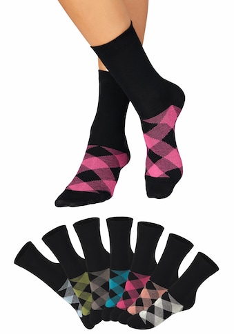 H.I.S Socken, (7 Paar), in angesagtem Rhombenmuster kaufen