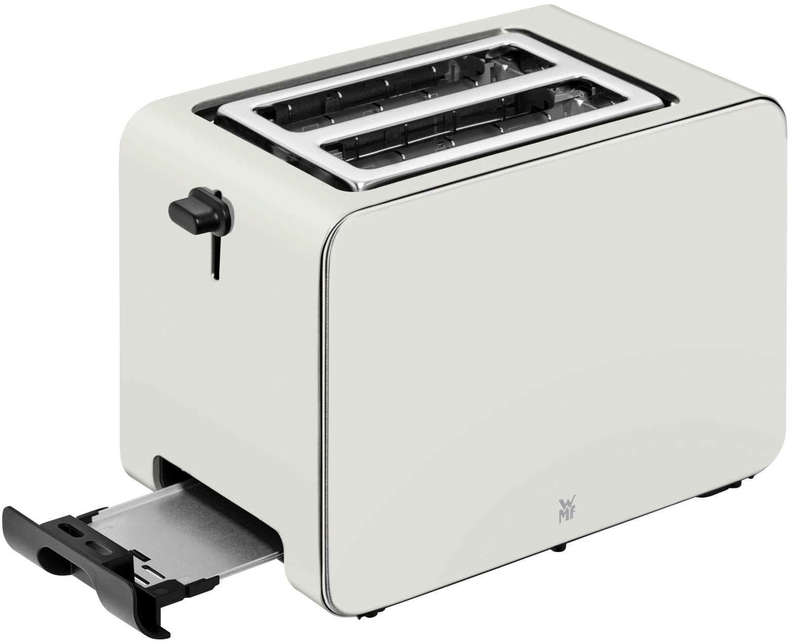 WMF Toaster »Stelio Paper White, Doppelschlitz Toaster mit Brötchenaufsatz« 2 kurze Schlitze für 2 Scheiben 1050 W 7 Bräunungsstufen, Brotzentrierung, Krümelschublade, Cromargan Gehäuse