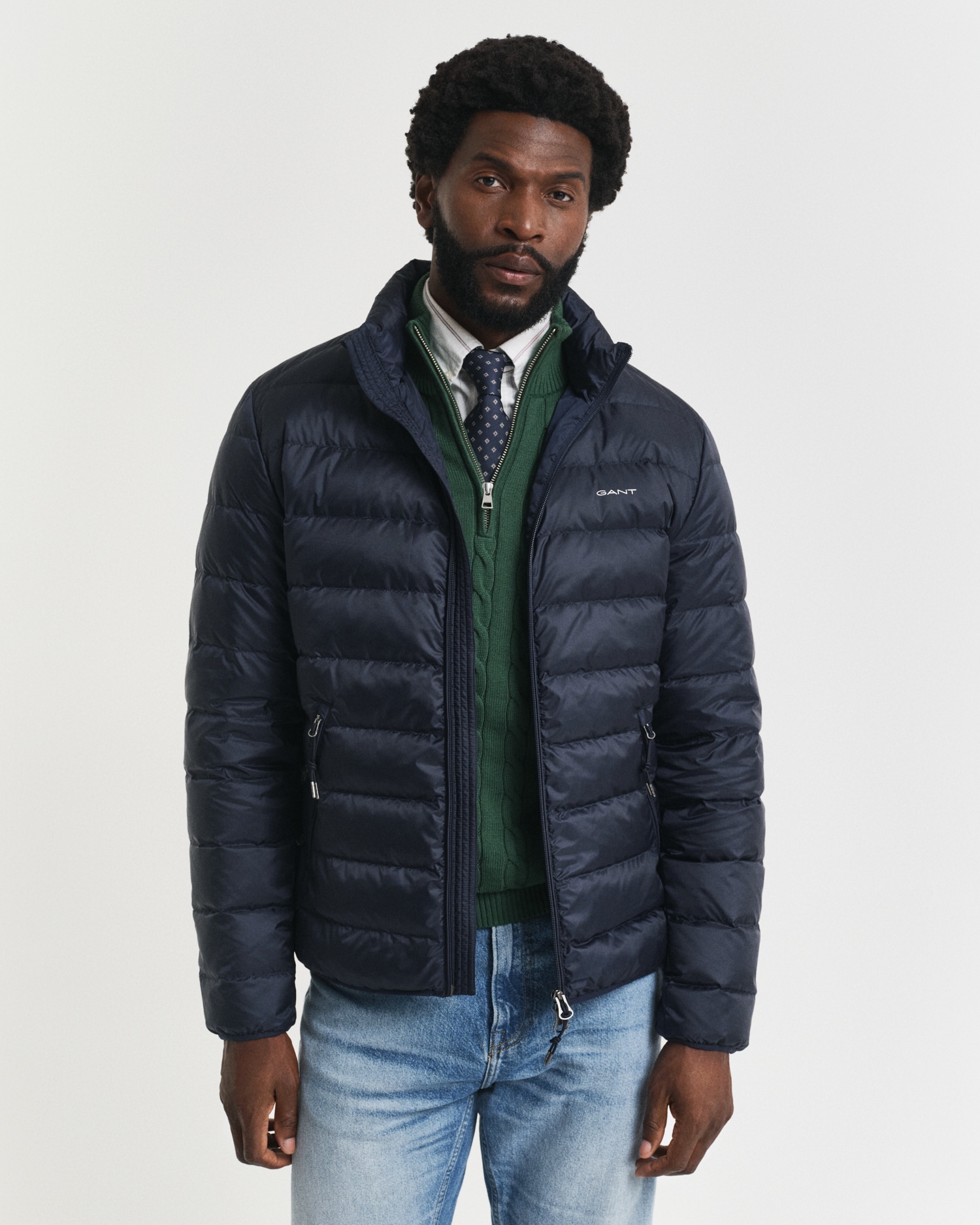 Gant Steppjacke »LIGHT DOWN JACKET« 2-Wege-Reißverschluss, Übergangsjacke, regular fit