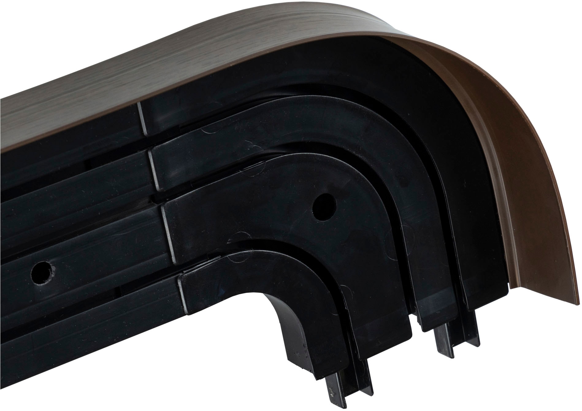 SN DECO GROUP Gardinenschiene »SH3 mit Blende 7,5 cm«, 3 läufig-läufig, Fixmaß, mit Blende 7,5 cm