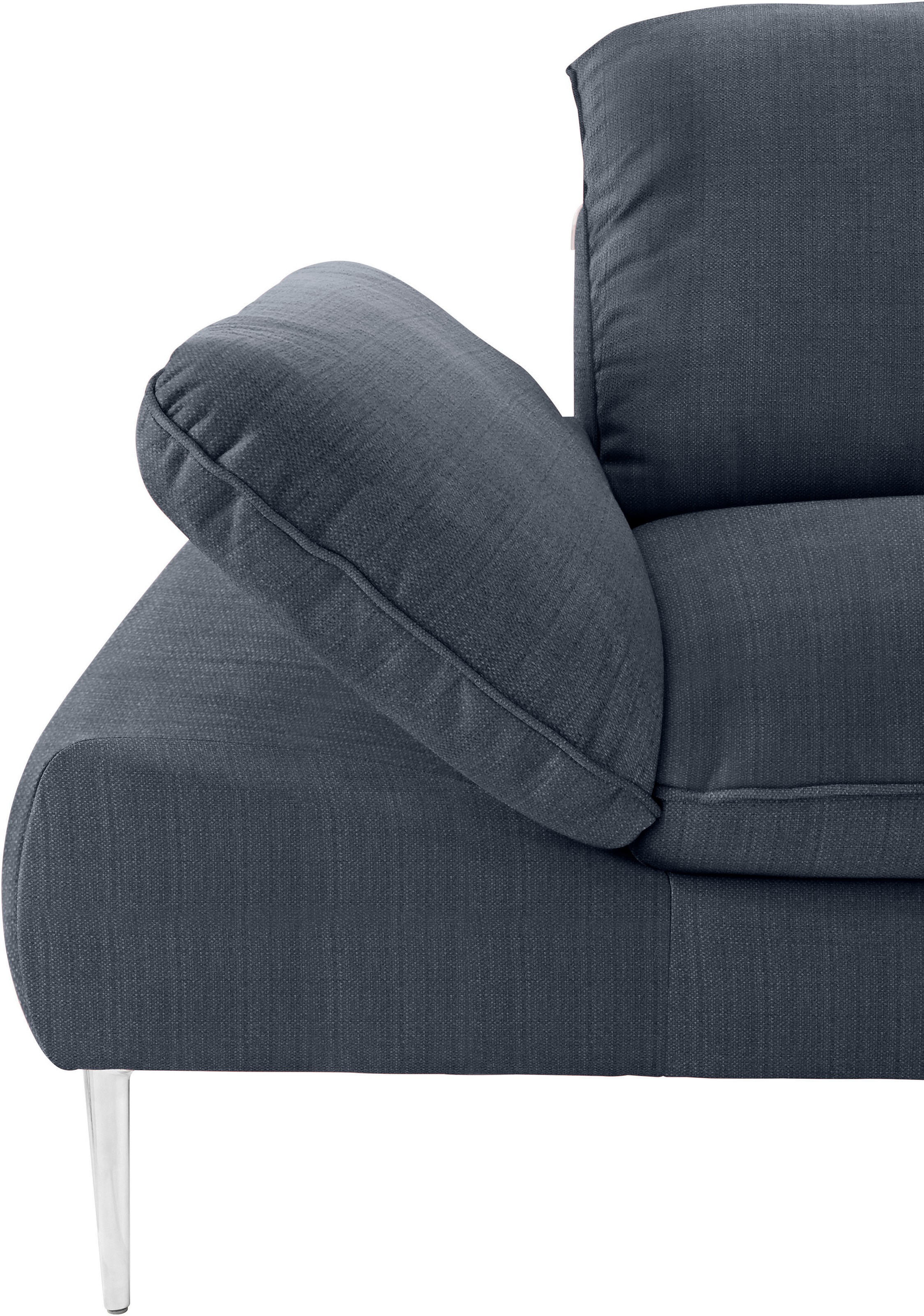 W.SCHILLIG Ecksofa »enjoy&MORE, Designsofa, bequem, zeitlos und elegant, L-Form«, mit Sitztiefenverstellung, Füße Chrom glänzend, Breite 340 cm