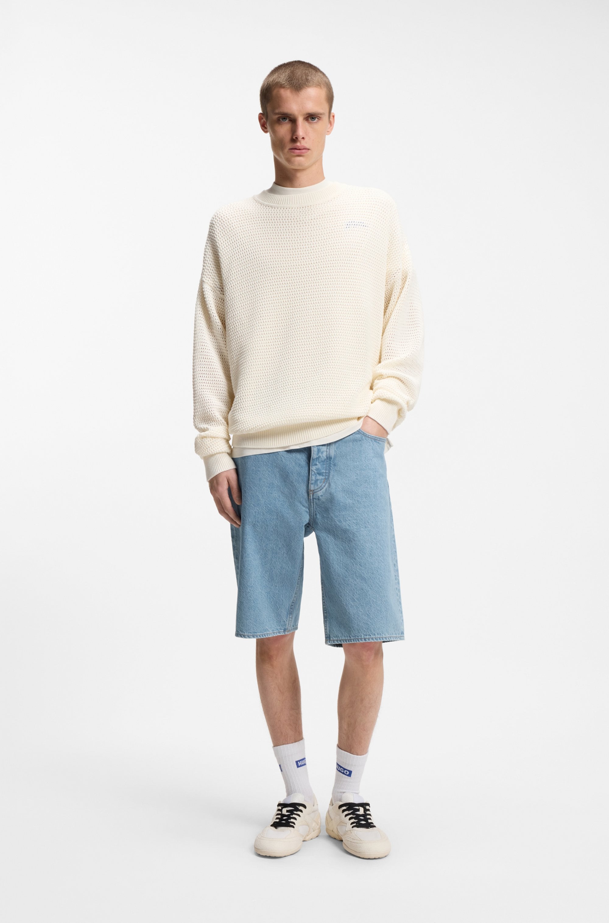 HUGO Blue Jeansshorts »Skate« Straight Fit