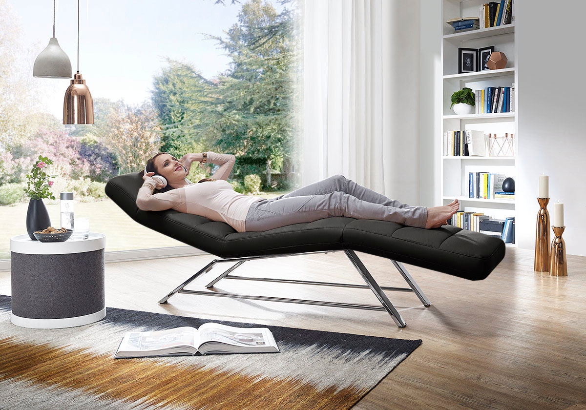 W.SCHILLIG Relaxliege »daily dreams« Funktionsliege wahlweise mit Motor, Gestell Chrom, Breite 65 cm