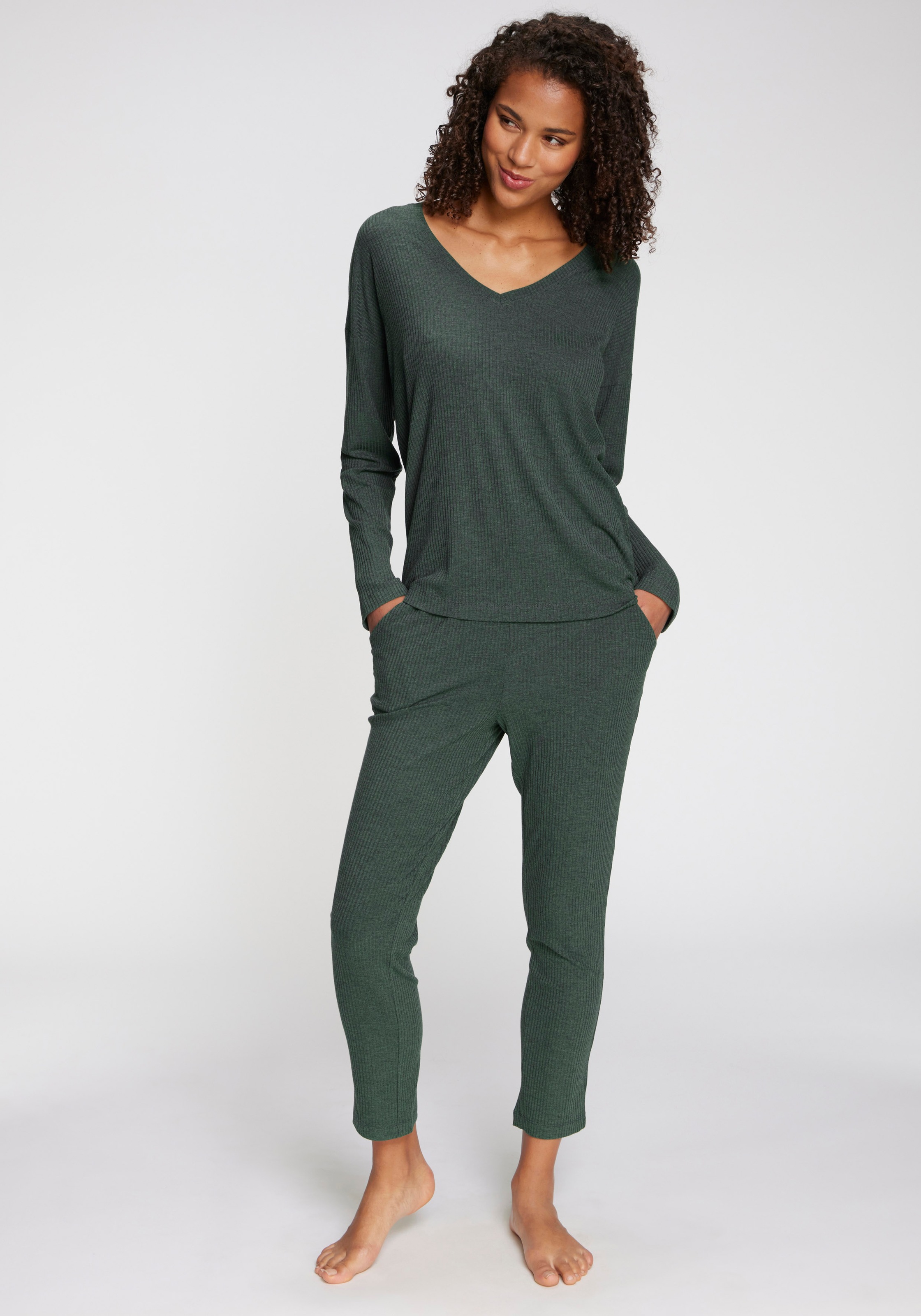 s.Oliver Longsleeve, Aus weicher Rippqualität