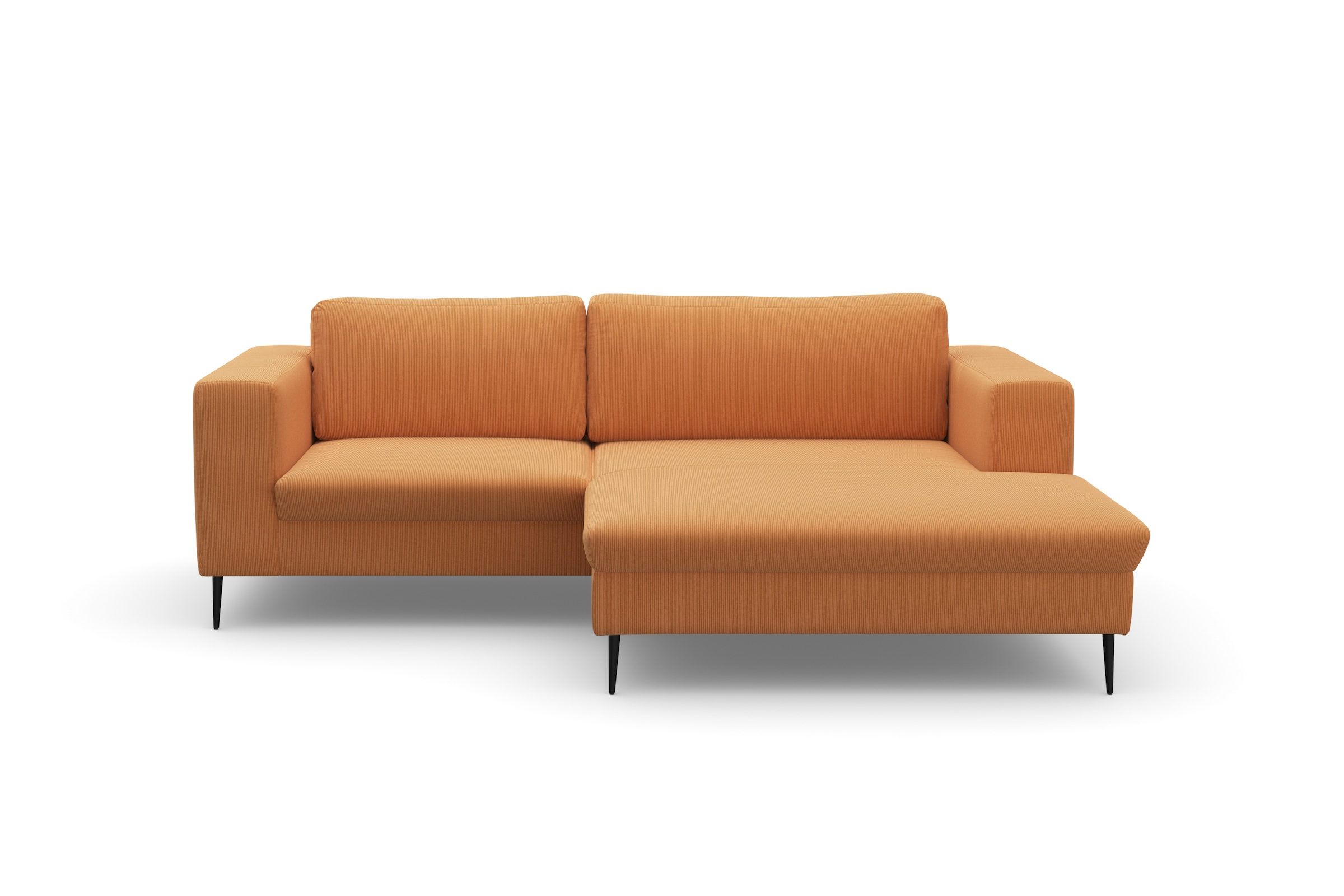 DOMO collection Ecksofa »Modica kompakt und elegant, Breite 244, L-Form«, moderne Optik mit extrabreiter Recamiere, auch in Cord