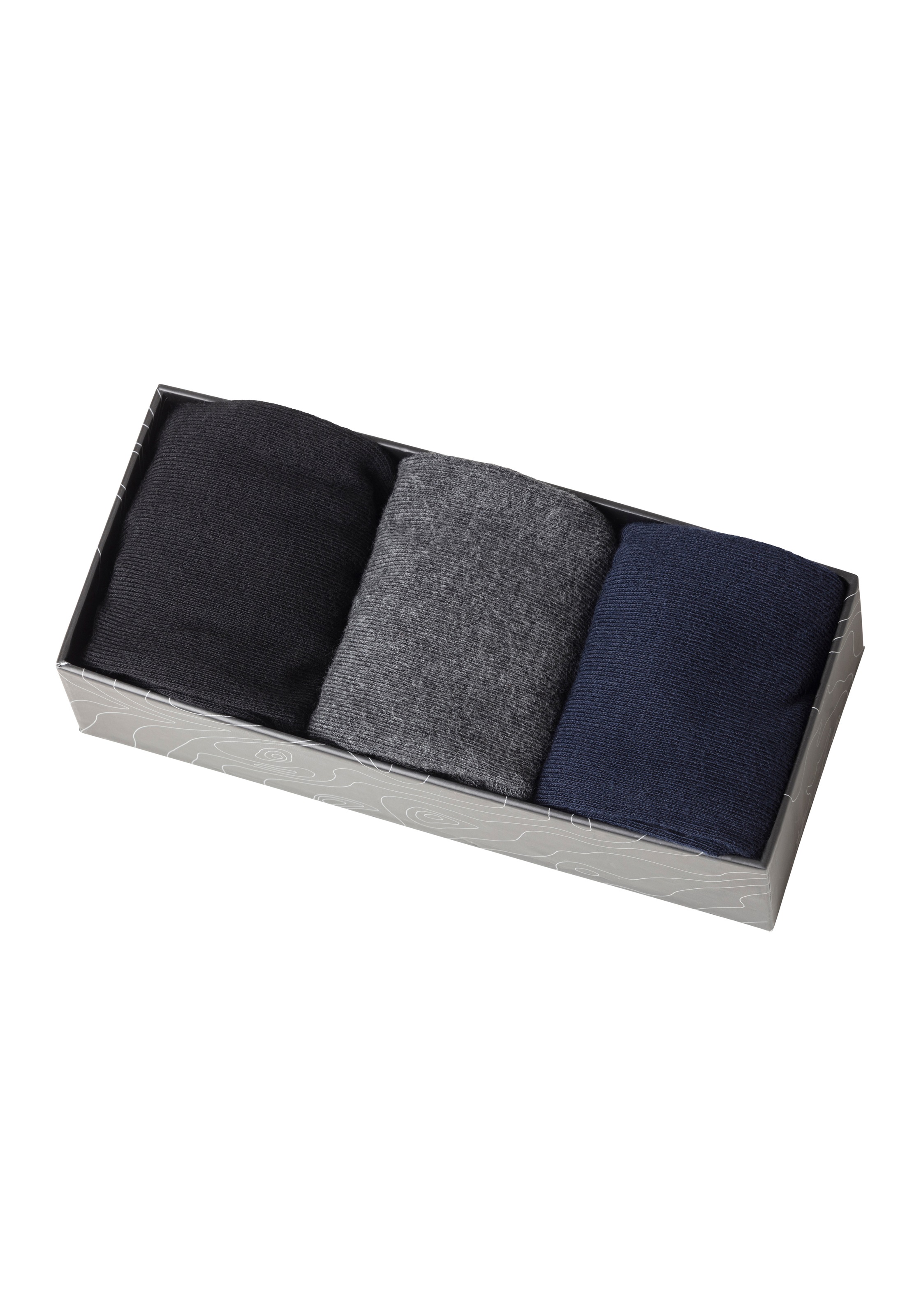 John Devin Businesssocken, (Packung, 3 Paar), mit längerer Schaftlänge, verpackt in einer Box