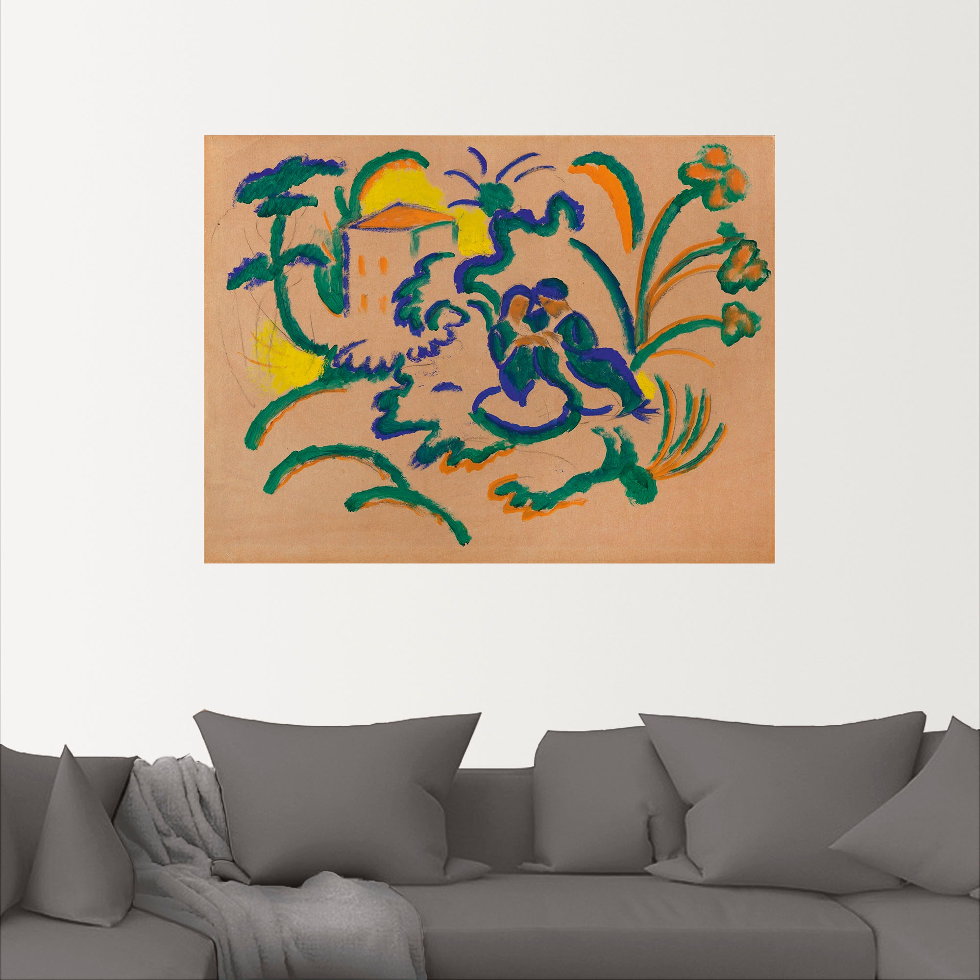 Artland Wandbild »Orientalisches Liebespaar, 1912«, Bilder von Liebespaaren, (1 St.), als Alubild, Leinwandbild, Wandaufkleber oder Poster in versch. Größen
