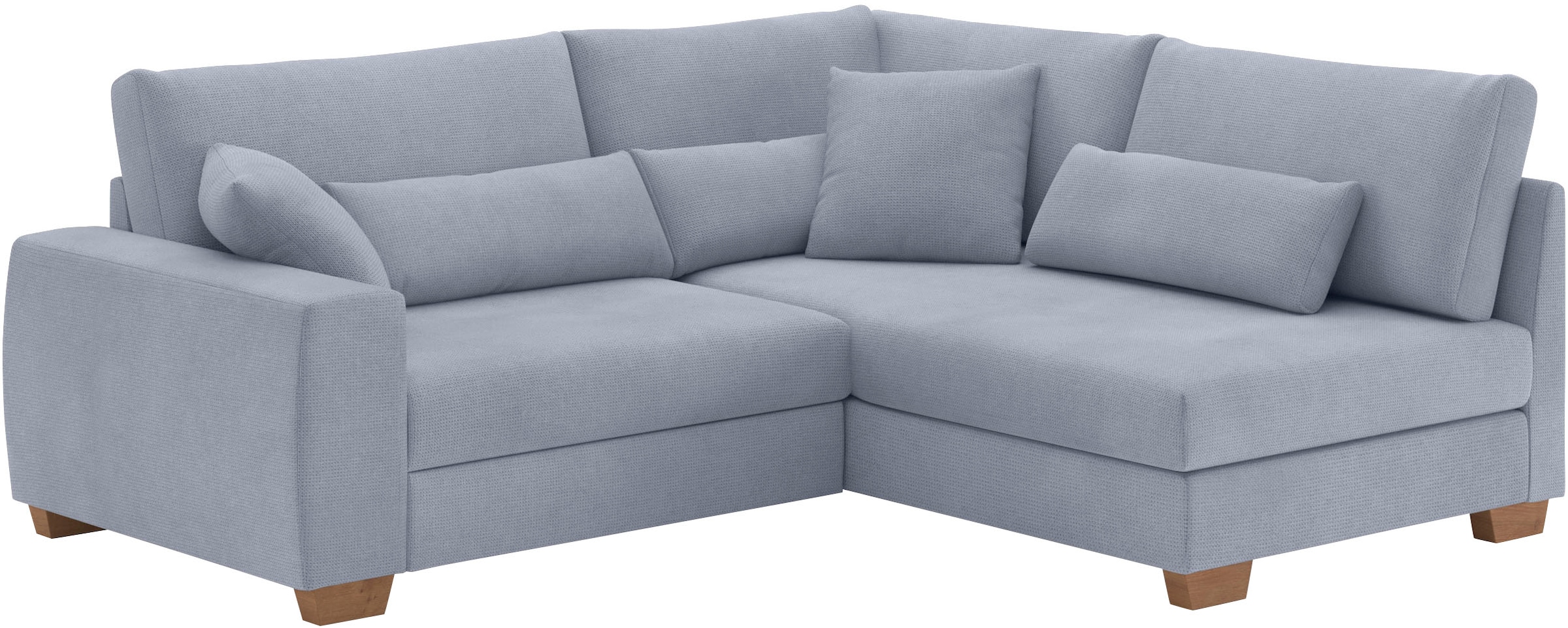Mr. Couch Ecksofa »Hilla L-Form, bis 140 kg belastbar«, mit Taschenfederkern, wahlweise mit Bettfunktion