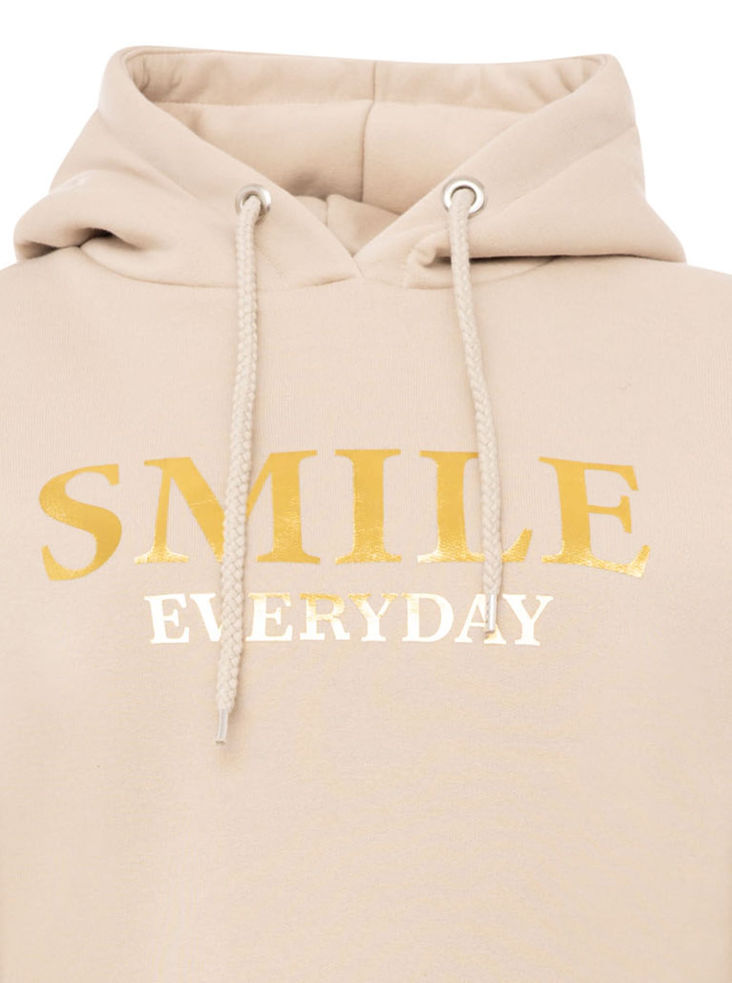 Zwillingsherz Hoodie »"Smile Sparkle"«, glänzender Print, Fronttasche, Kapuze, Daumenloch
