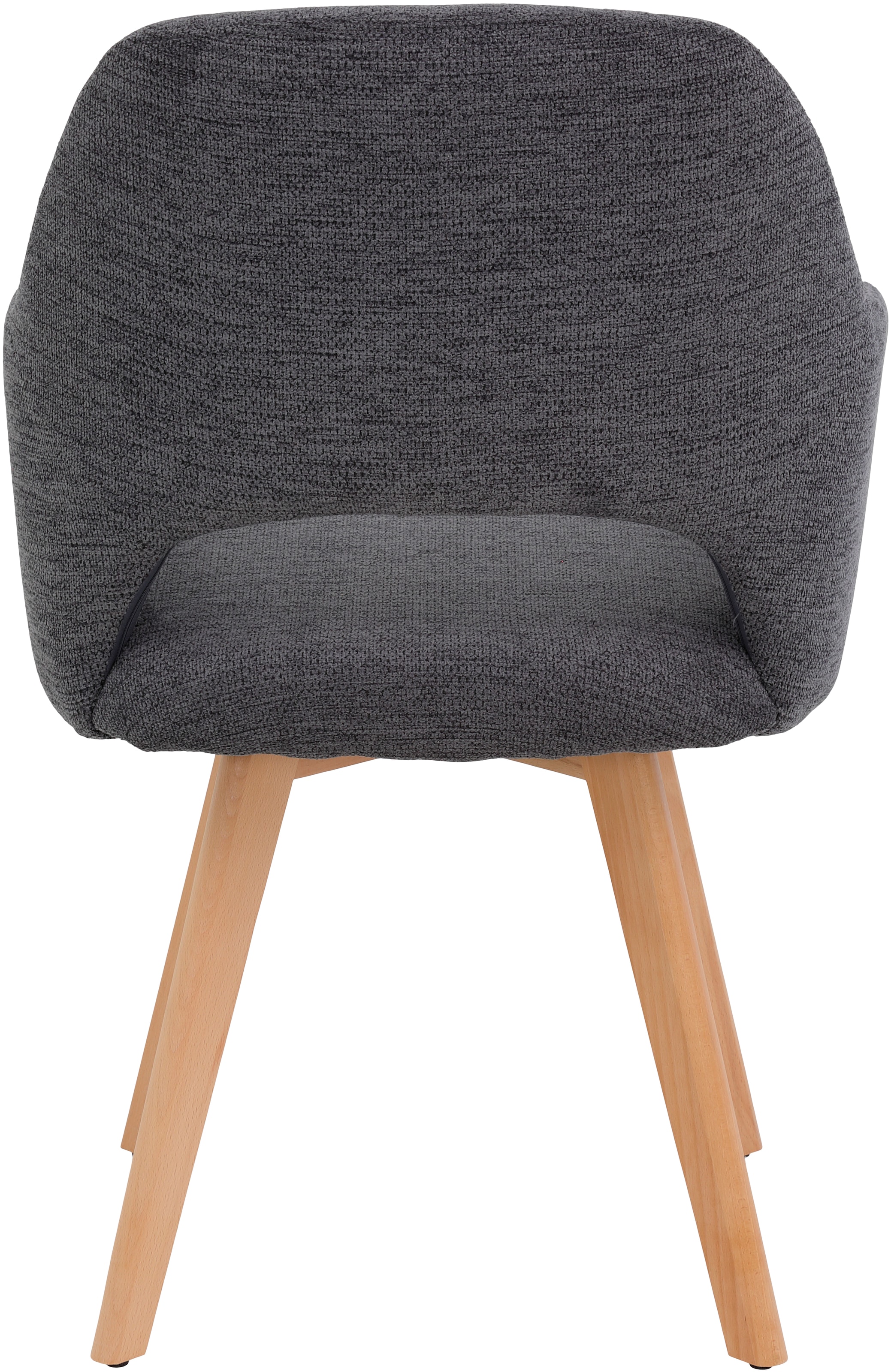 HELA Armlehnstuhl »SOFIA Armlehnenstuhl mit Massivholzgestell, Bezug Webstoff« (Set) 2 Stk.Esszimmerstuhl, Sessel mit Armlehnen, dezenter Rückenausschnitt