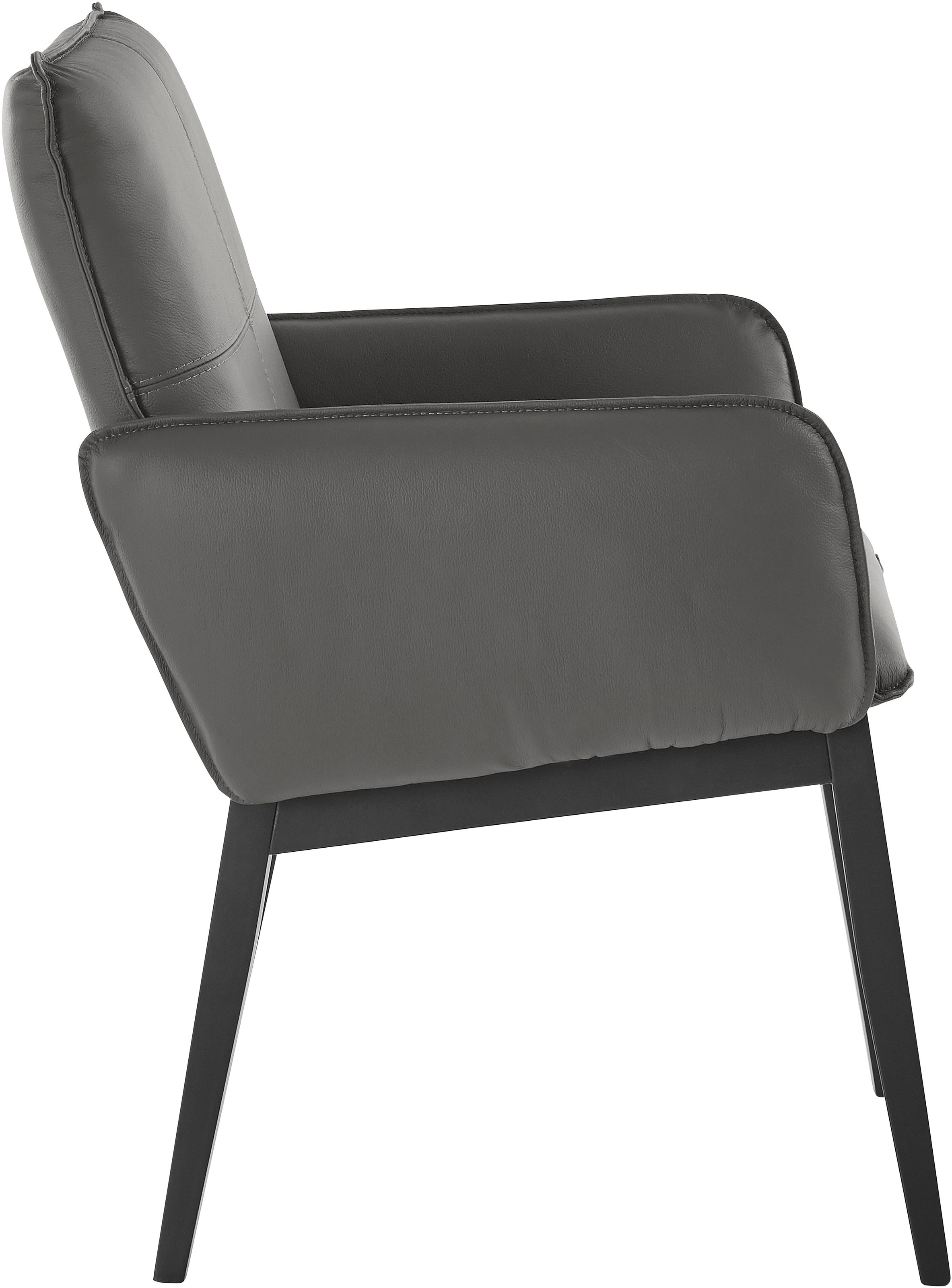 Home affaire Armlehnstuhl »Model auf bestellen Buche 2 in (Set), Leder, ist St., Microfaser Gestell in Bezug lackiert schwarz Leder, 6«, oder Rechnung
