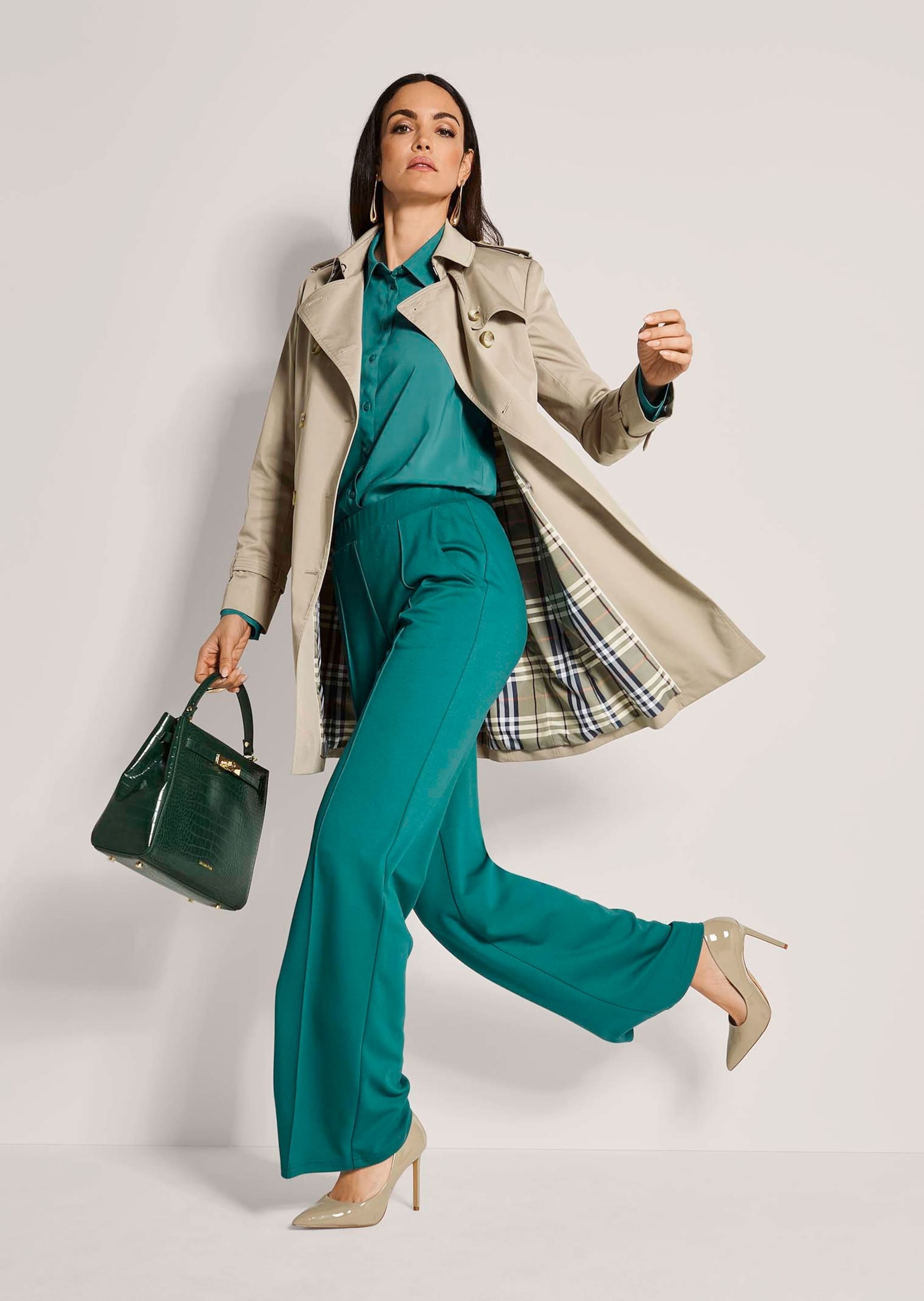 MADELEINE Trenchcoat »Kurzmantel Langarm Trenchcoat mit Bindegürtel«