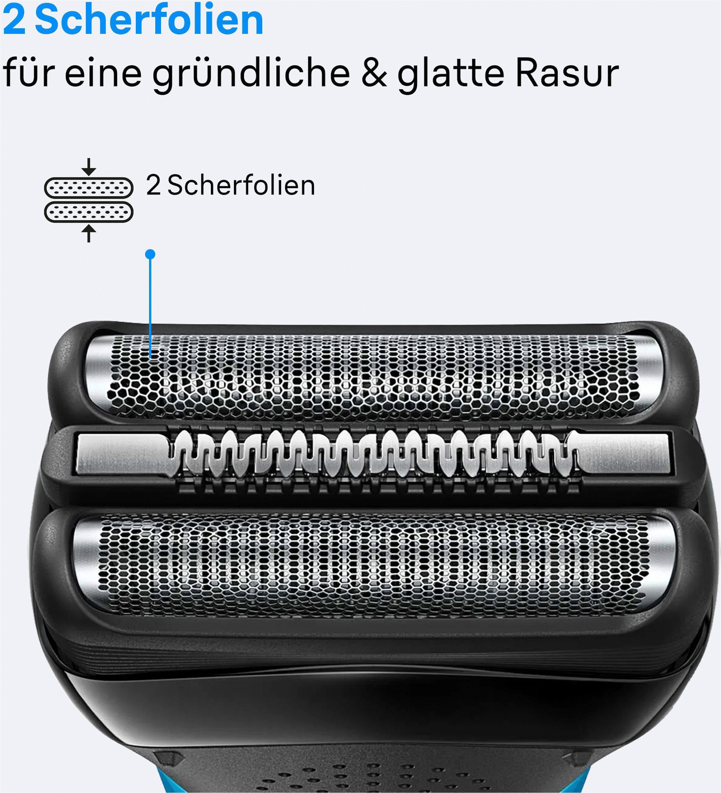 Braun Elektrorasierer »Series 3 310BT« 6 Stk. Aufsätze flexible Klingen, Barttrimmer Aufsatz, +5 Kammaufsätze