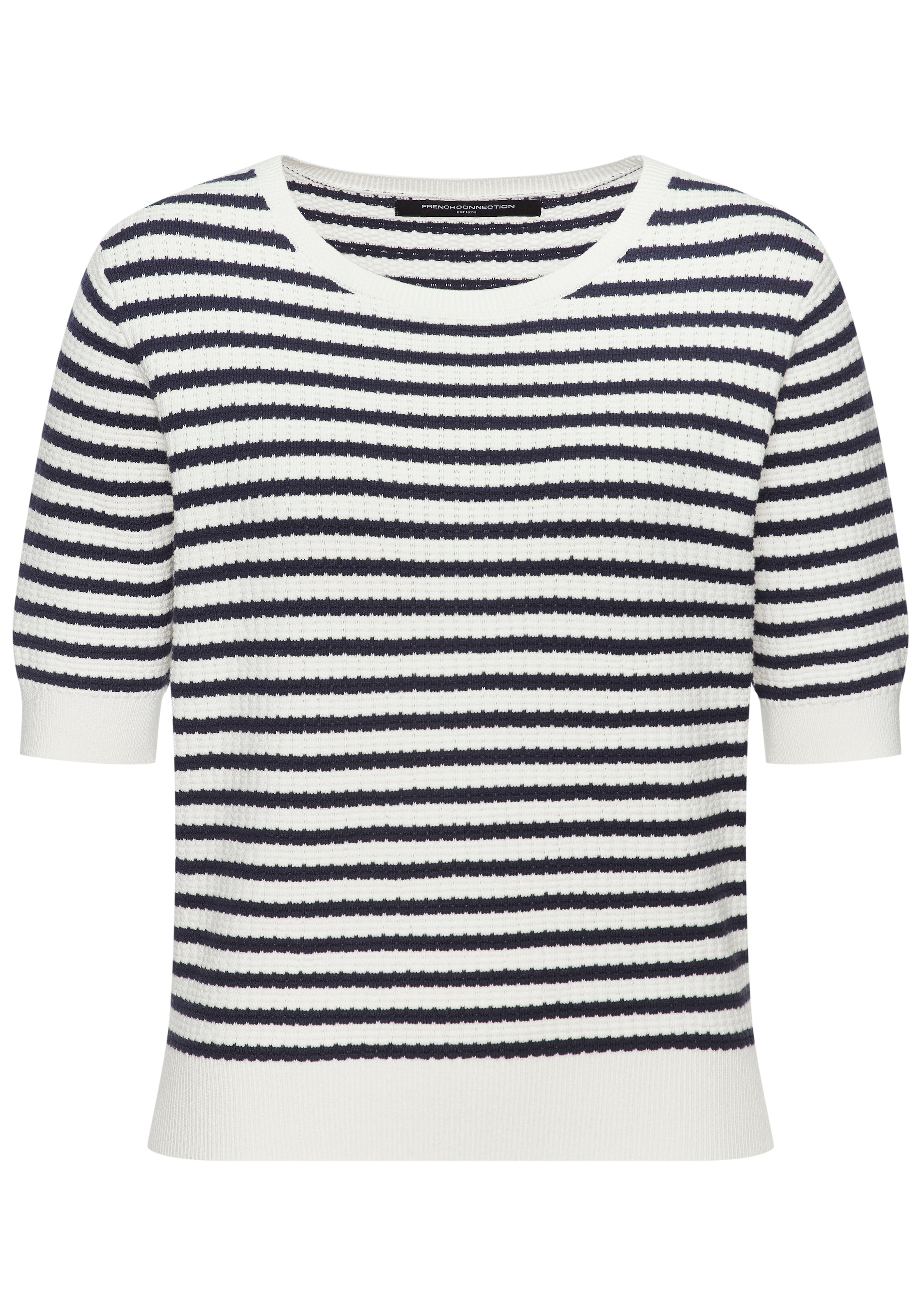 French Connection T-Shirt Loungeshirt mit kurzem Arm, aus soften Strukturstrick, Loungewear