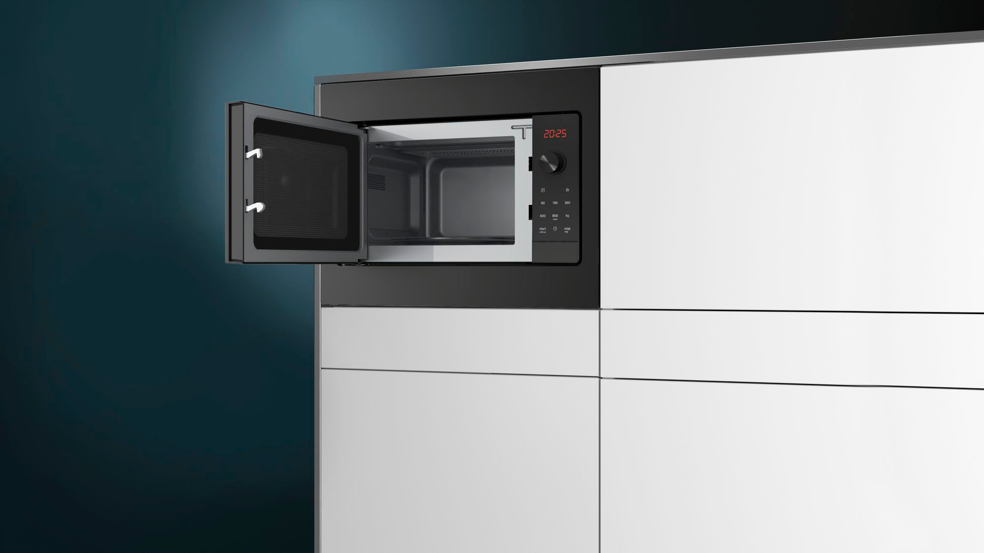 SIEMENS Einbau-Mikrowelle »BF523LMB3/BF523LMW3«, 800 W