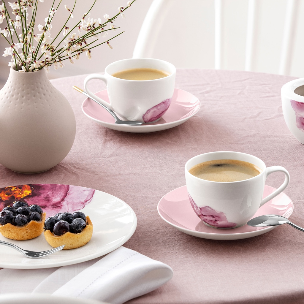 Villeroy & Boch Frühstücksteller »Frühstücksteller Coupe Rose Garden ø 21,2 cm 6er Set bunt«