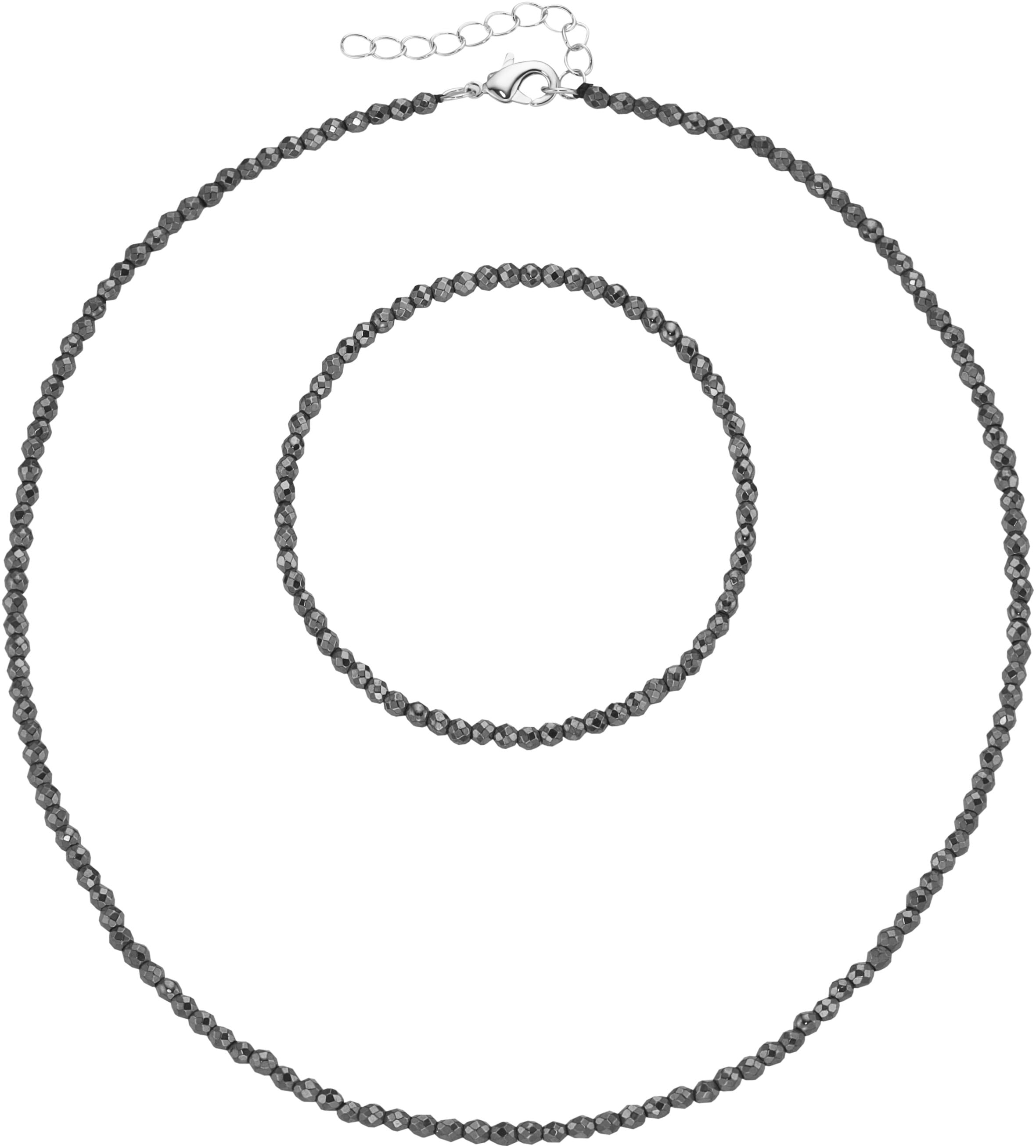 Firetti Ketten und Armband Set »Multipack Schmuck Geschenk Armkette Halskette« (Set, 2 Stk. tlg.)  facettierte Edelsteine