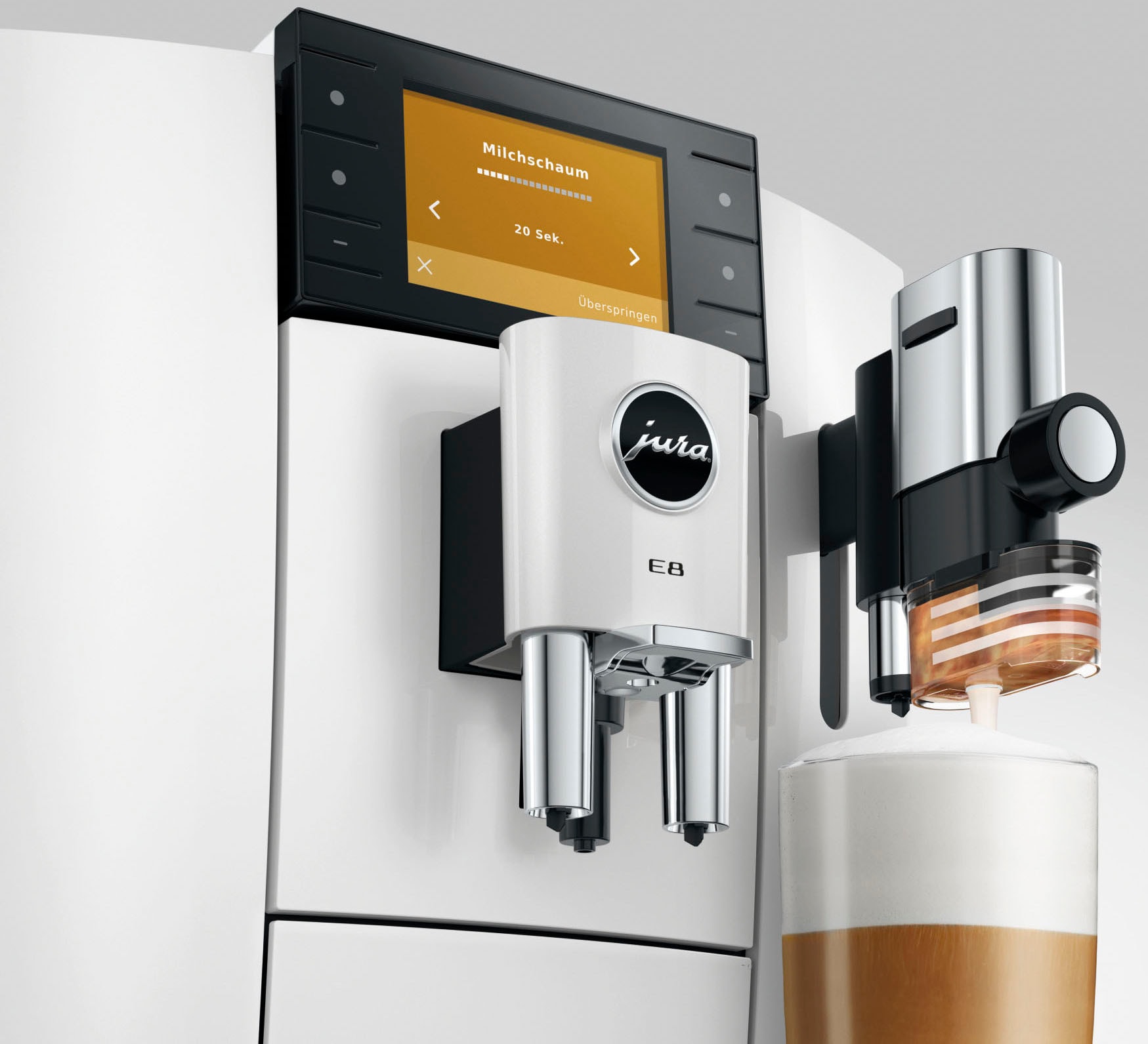 JURA Kaffeevollautomat »15747 E8 (ED), Piano White« 27 Spezialitäten, WiFi, Hot & Light Brew, Sweet