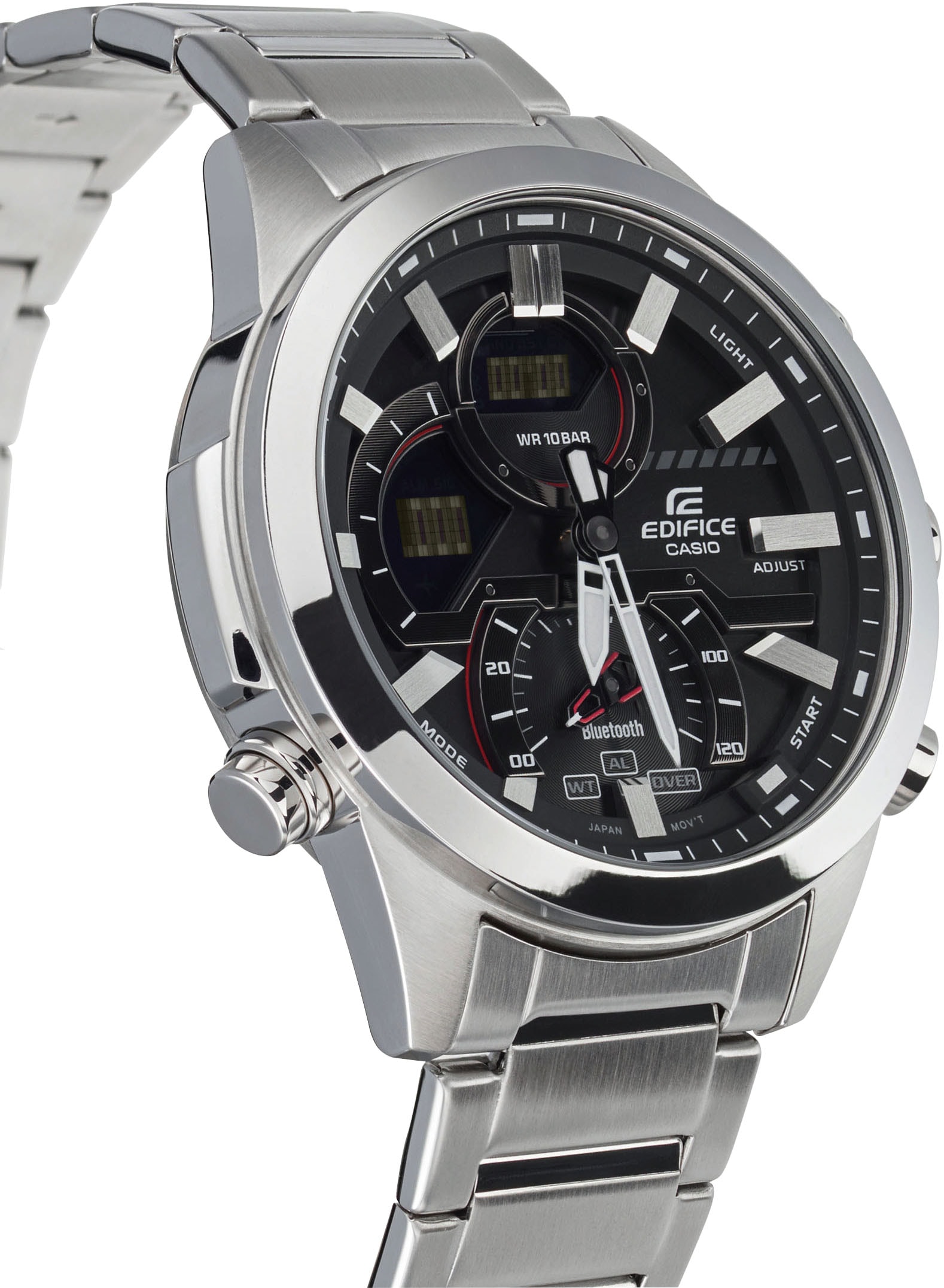 CASIO EDIFICE Smartwatch, Armbanduhr, Herrenuhr, Bluetooth, Stoppfunktion, Weltzeit, digital)