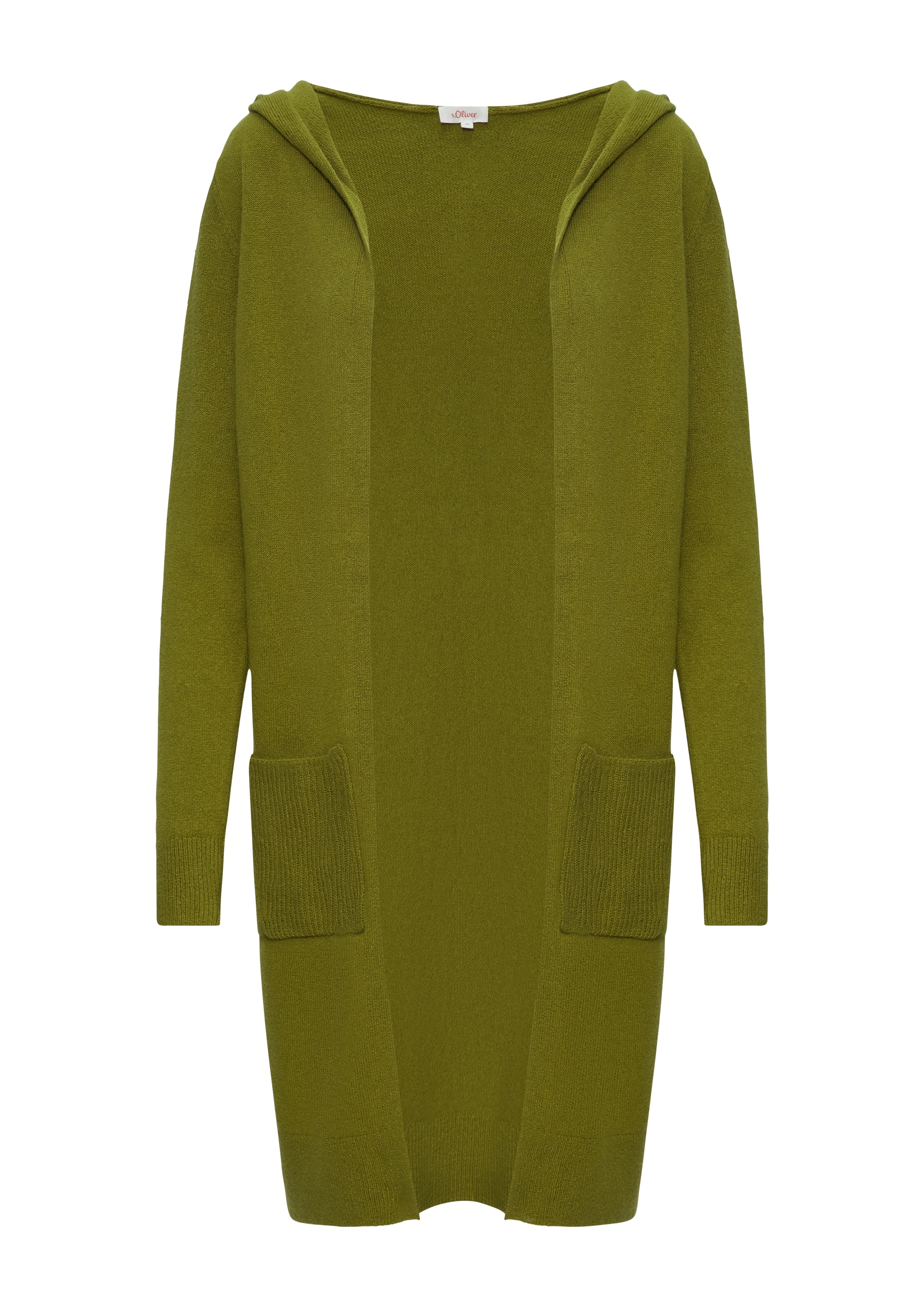 s.Oliver Kapuzenstrickjacke, ohne Verschluss, mit Seitentaschen
