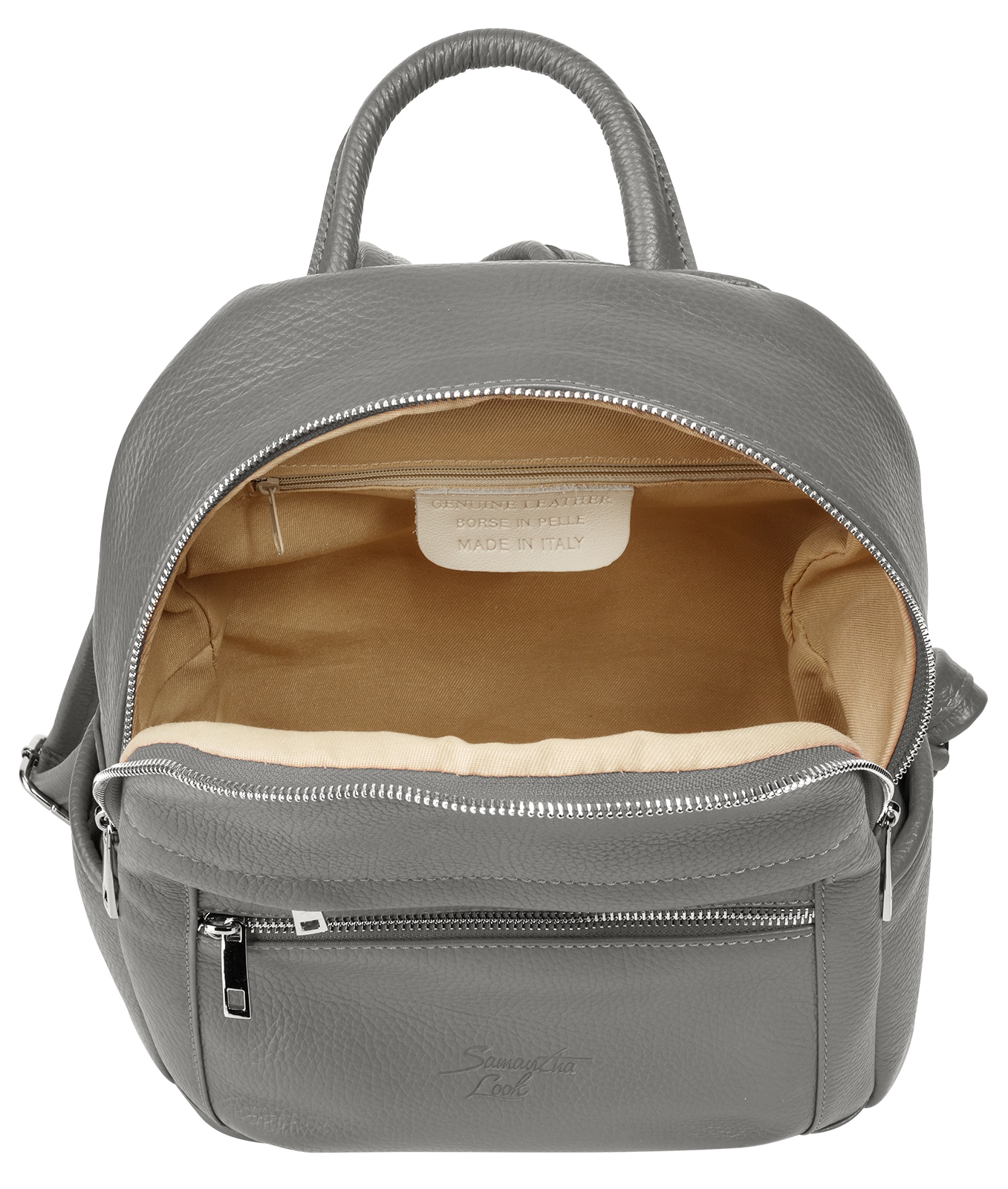 Samantha Look Cityrucksack echt Leder, Made in Italy
