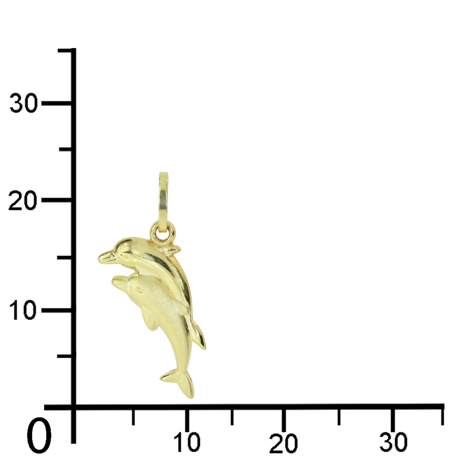 OSTSEE-SCHMUCK Kettenanhänger »- Delphinpaar - Gold 333/000 - ,«