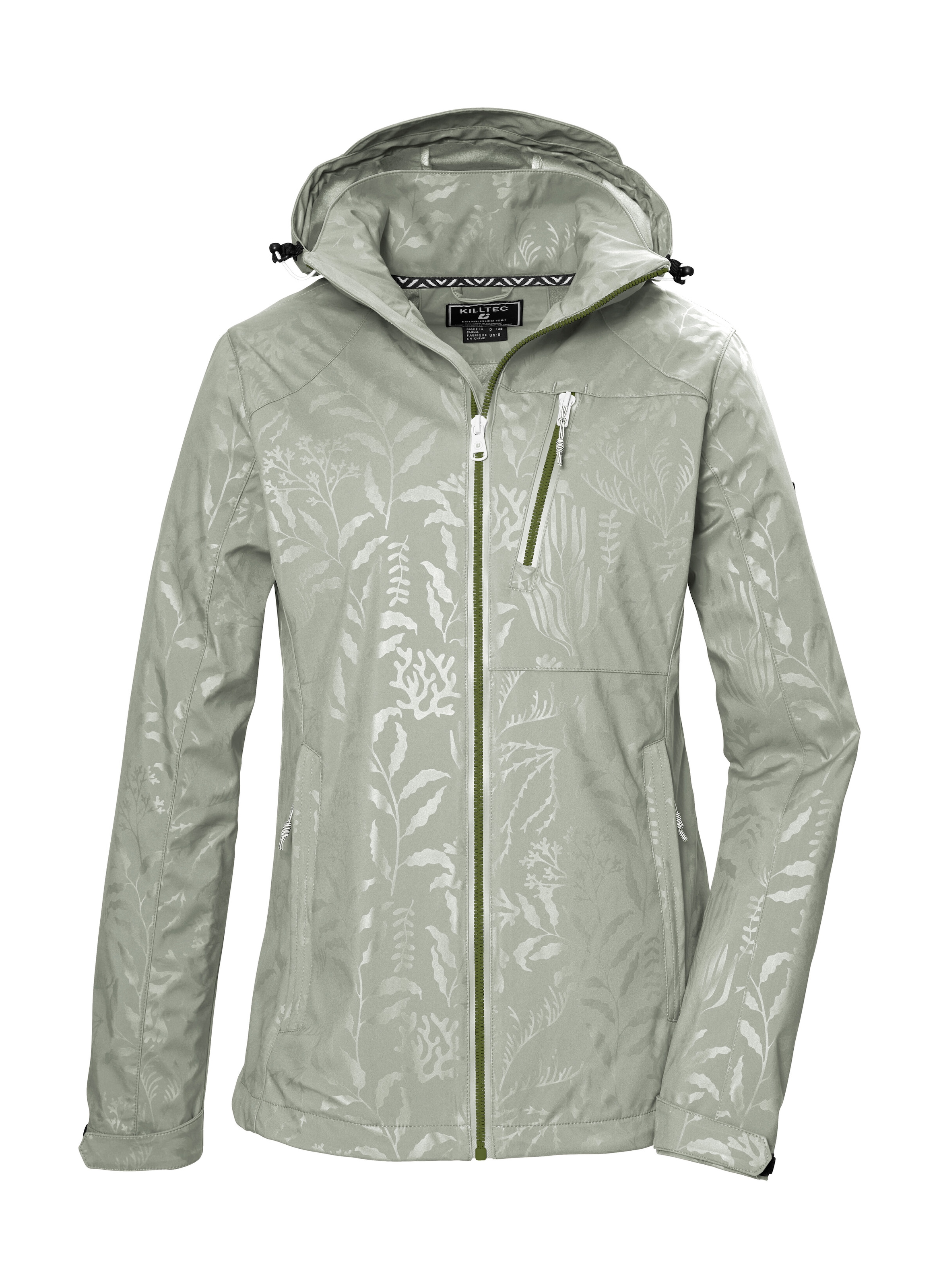 Killtec Softshelljacke »KOS 122 WMN SFTSHLL JCKT FLORAL« Softshelljacke: Wind- und wasserdicht, atmungsaktiv, Kapuze abzippbar