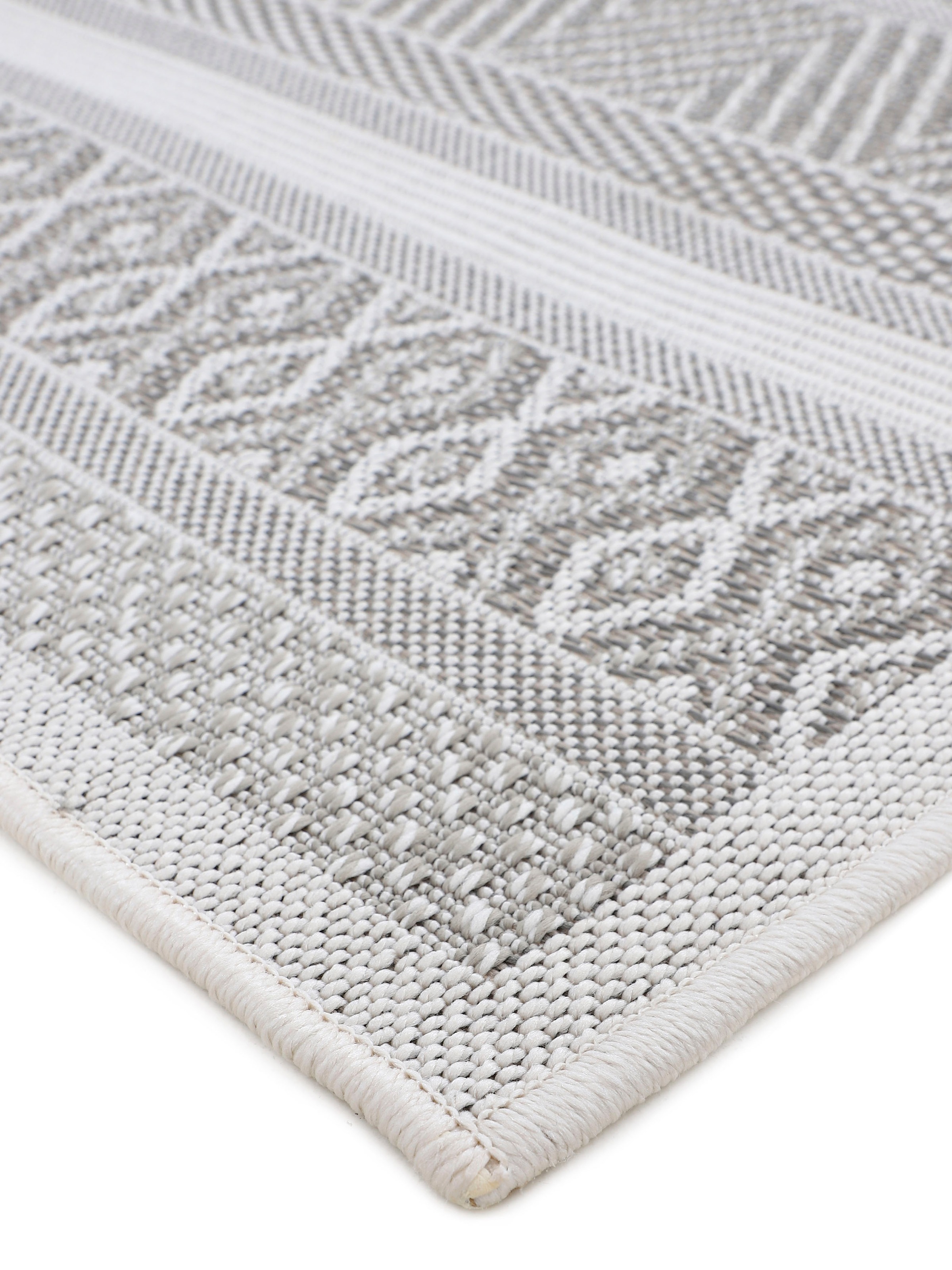 carpetfine Teppich »Boho 101, auch als Läufer erhältlich«, rechteckig, 4 mm Höhe, robustes Flachgewebe, Sisal Optik, UV-beständig, In- und Outdoor