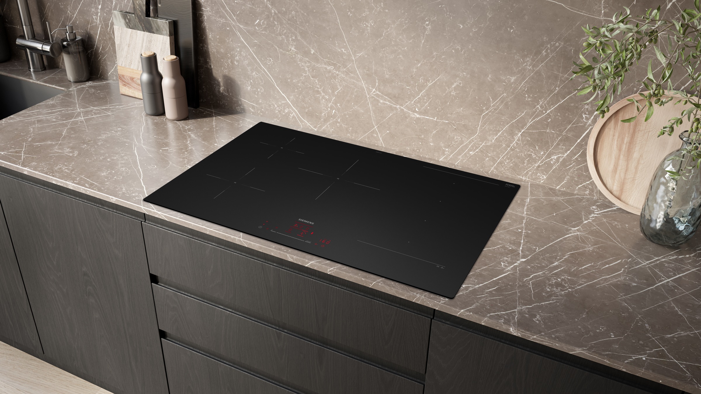 SIEMENS Induktions-Kochfeld »EX81AHVC1E« Mattes varioInduktion Kochfeld für mehr Flexibilität beim Kochen.