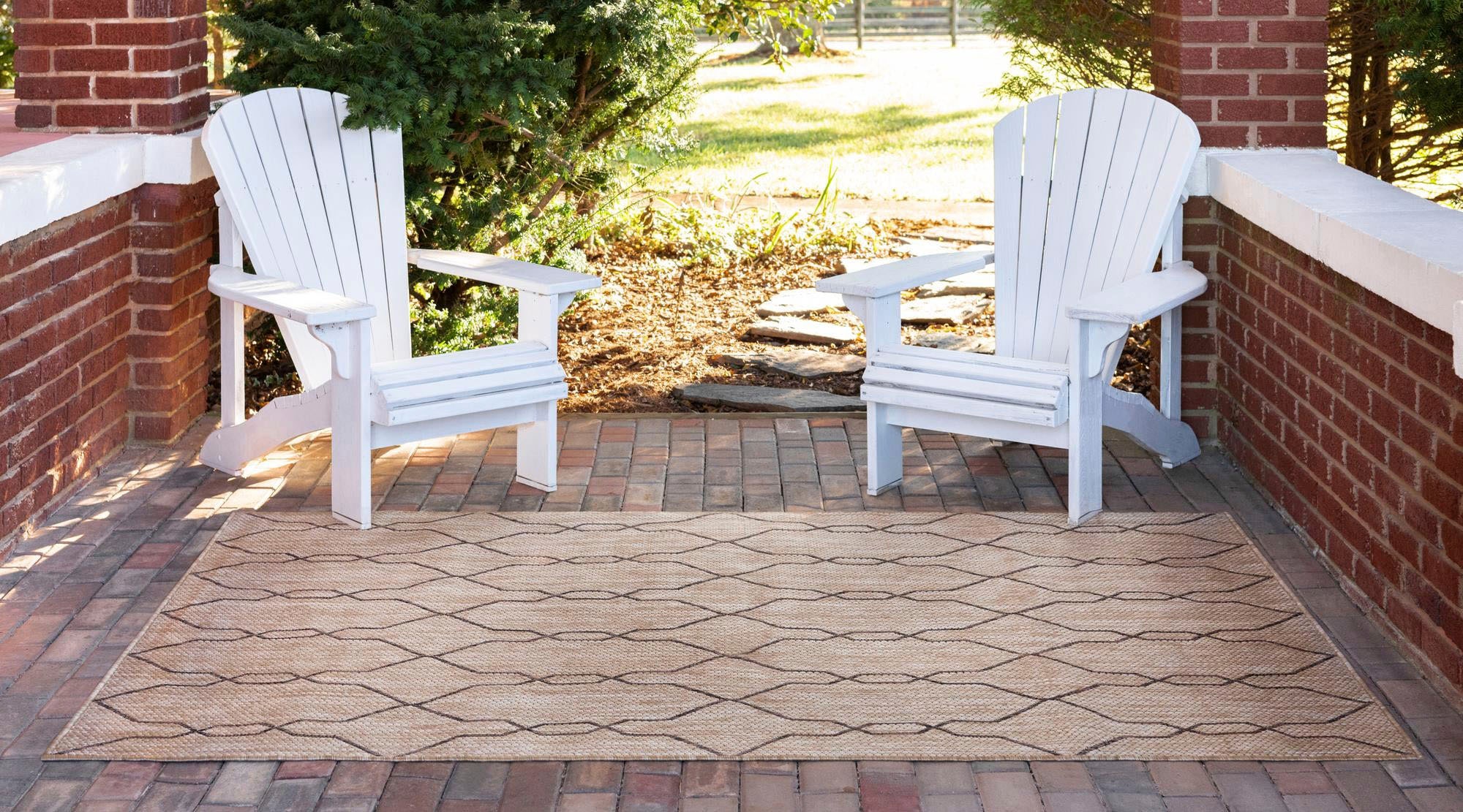 Myflair Möbel & Accessoires Teppich »Outdoor Crosses, LAGERRÄUMUNG!« rechteckig 4 mm Höhe Flachgewebe, In- und Outdoor geeignet