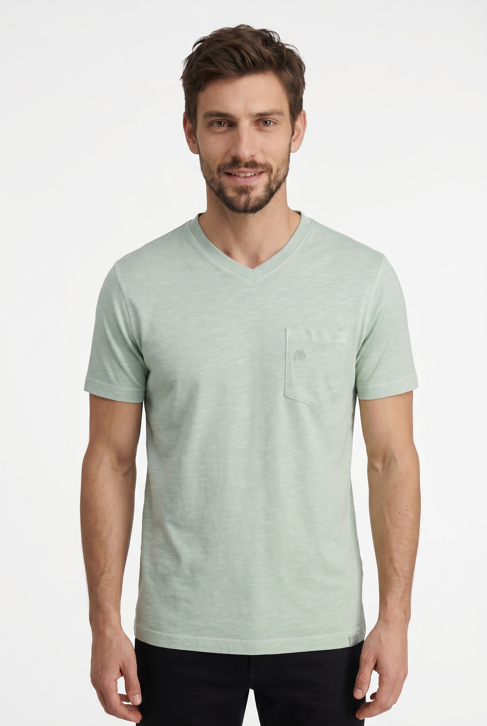 LERROS Kurzarmshirt Sommershirt mit V-Ausschnitt