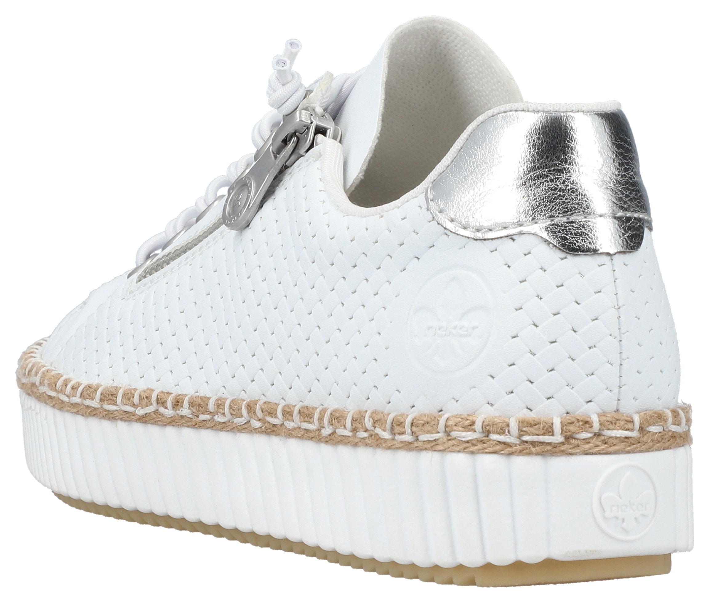 Rieker Sneaker, mit modischer Ziernaht, Freizeitschuh, Halbschuh, Schnürschuh