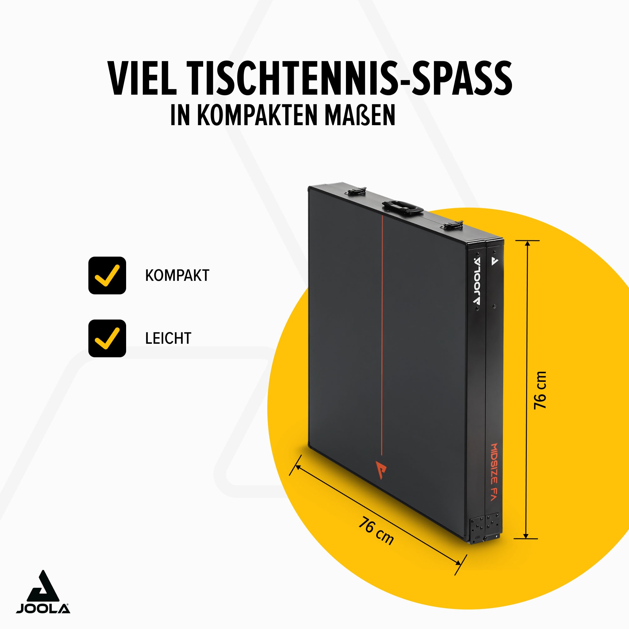Joola Mini-Tischtennisplatte »Midsize FA« Tischtennistisch im modernen Design inklusive Tischtennisnetz - 12 kg