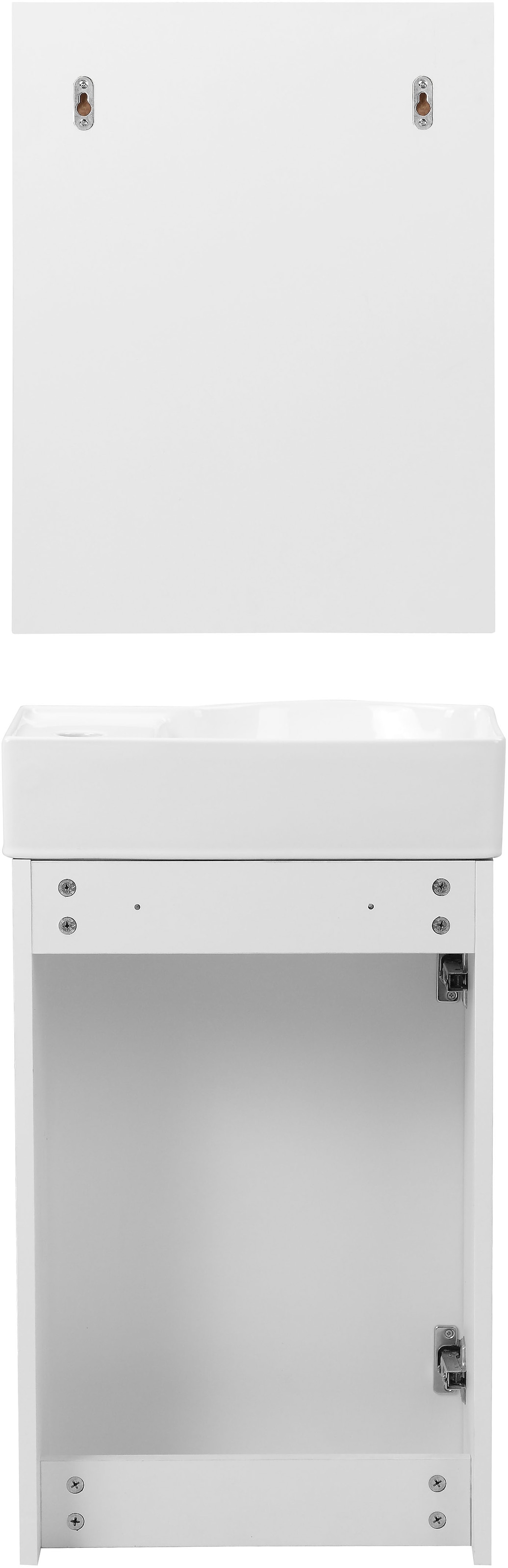 welltime Badmöbel-Set »Sienna Gästebad platzsparend« Komplett-Set, 3-teilig, 3 Stk. tlg.