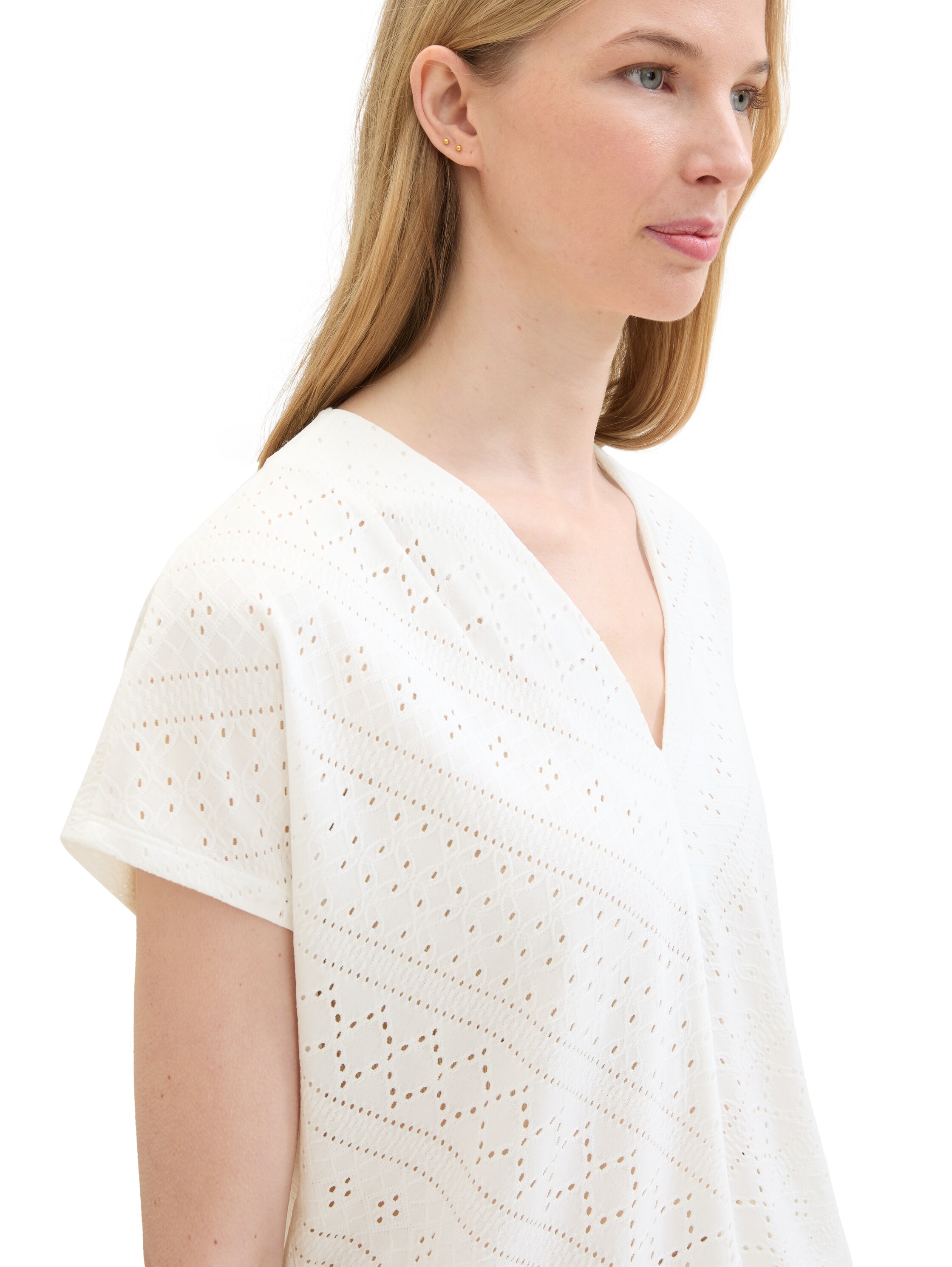 TOM TAILOR T-Shirt, mit Jacquard-Muster