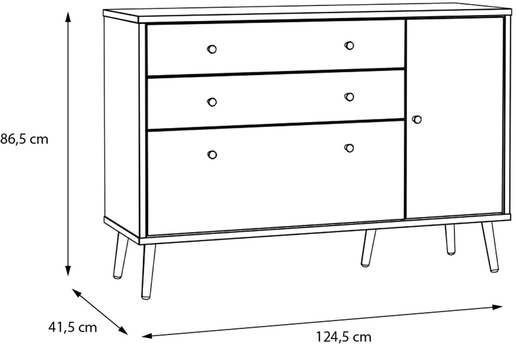 FORTE Sideboard »Harllson EasyKlix by Forte«, die neue geniale Art Möbel aufzubauen