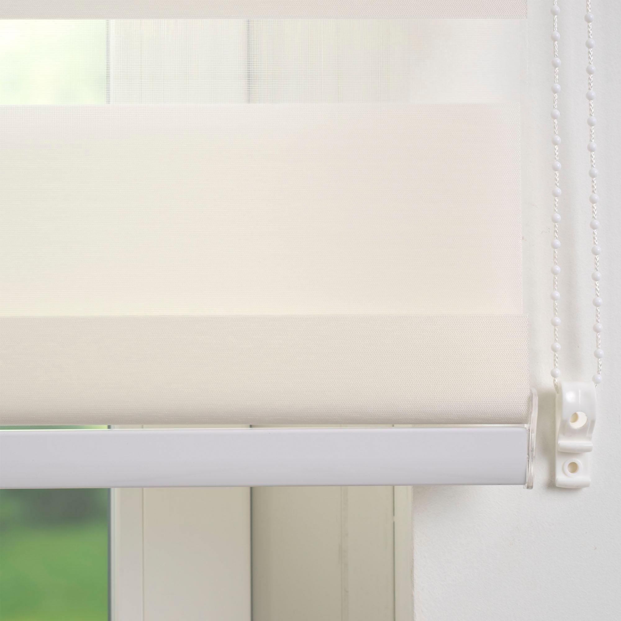 Liedeco Doppelrollo »DUO-Rollo mit 20 cm Streifen«, Lichtschutz, mit Bohren, im Fixmaß