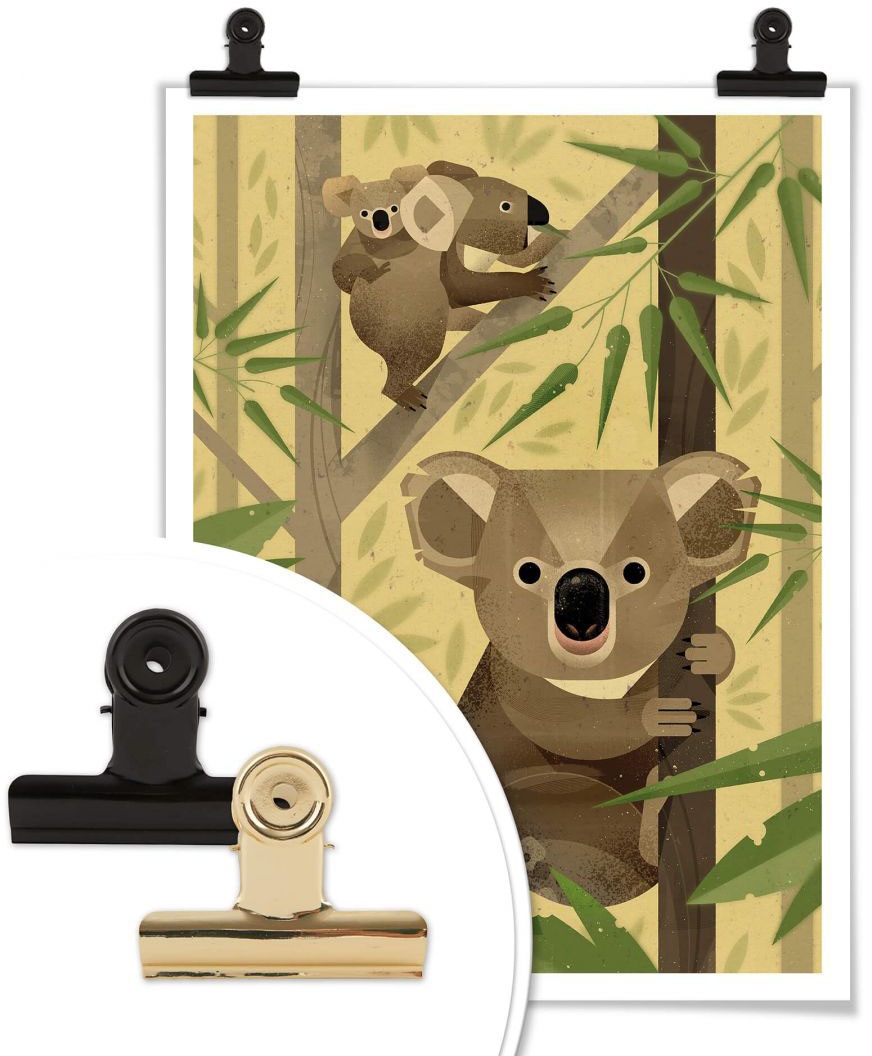 Wall-Art Poster »Koala«, Tiere, (1 Wandbild, Wandposter Raten bestellen auf Bild, Poster, St.)