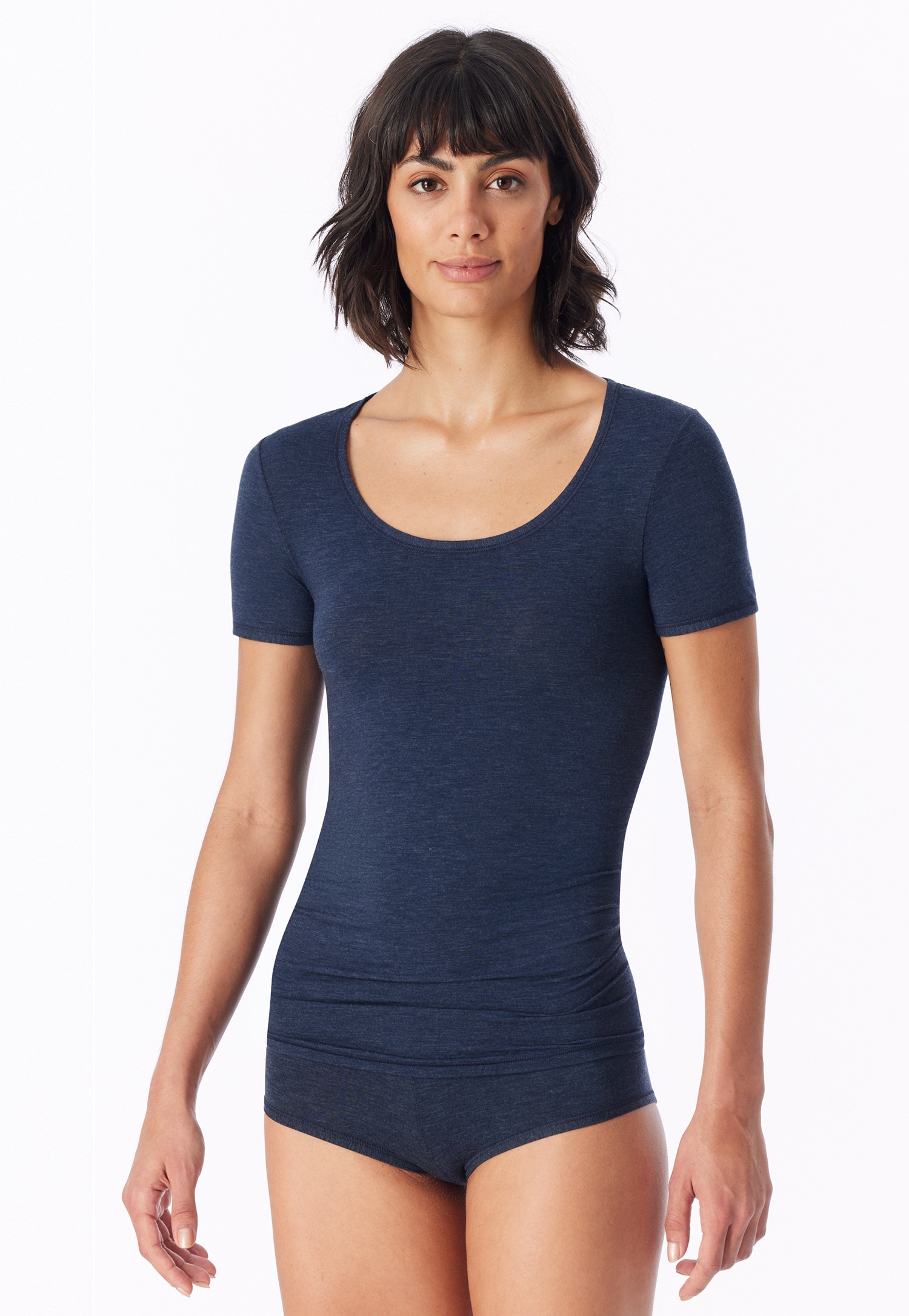 Schiesser Kurzarmshirt »Personal Fit« Rundhalsausschnitt, Single Jersey, ohne störende Seitennähte