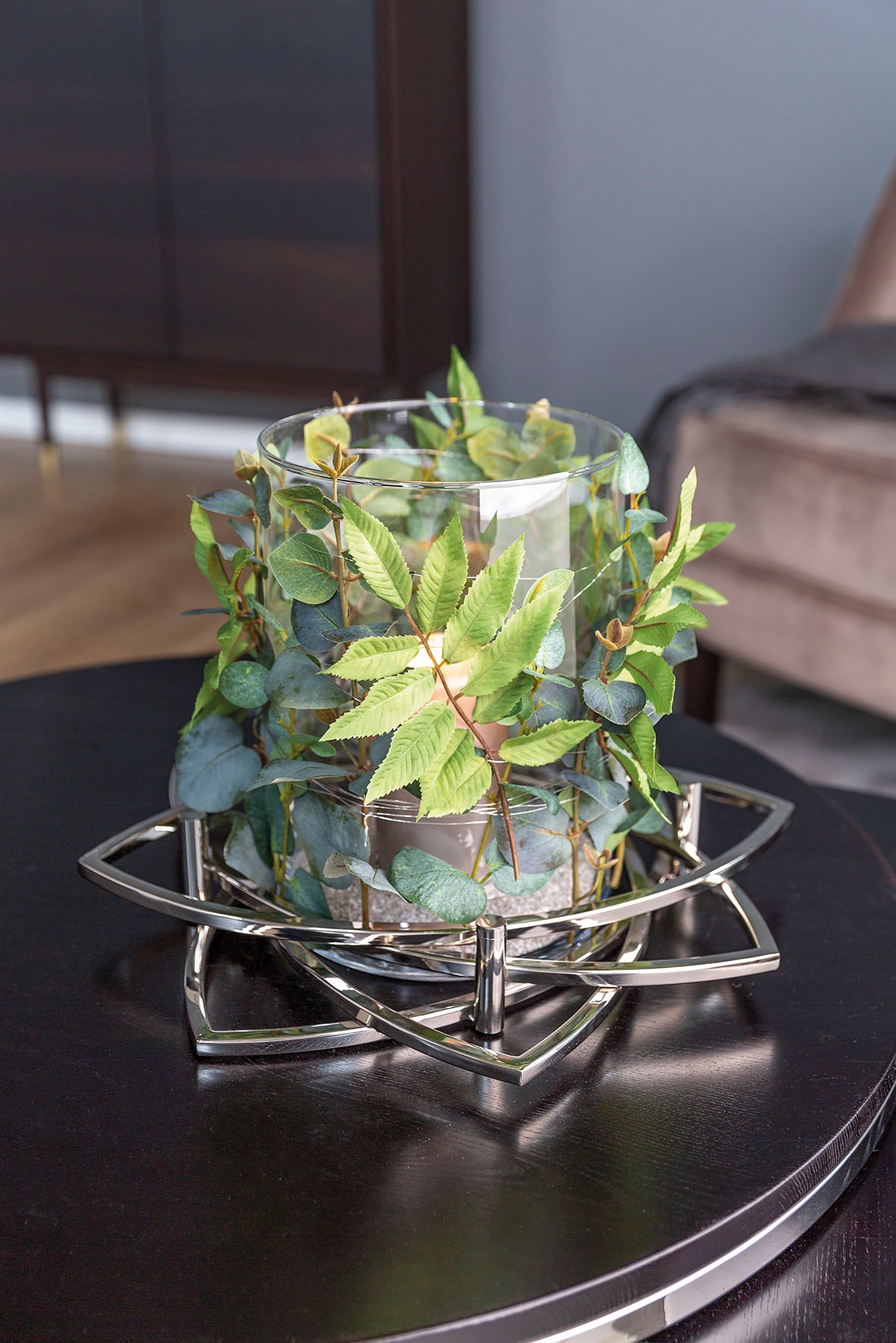 Fink Kerzenleuchter »ZAPPORA« Adventskranz, Leuchterkranz, 4-flammig, vernickelt