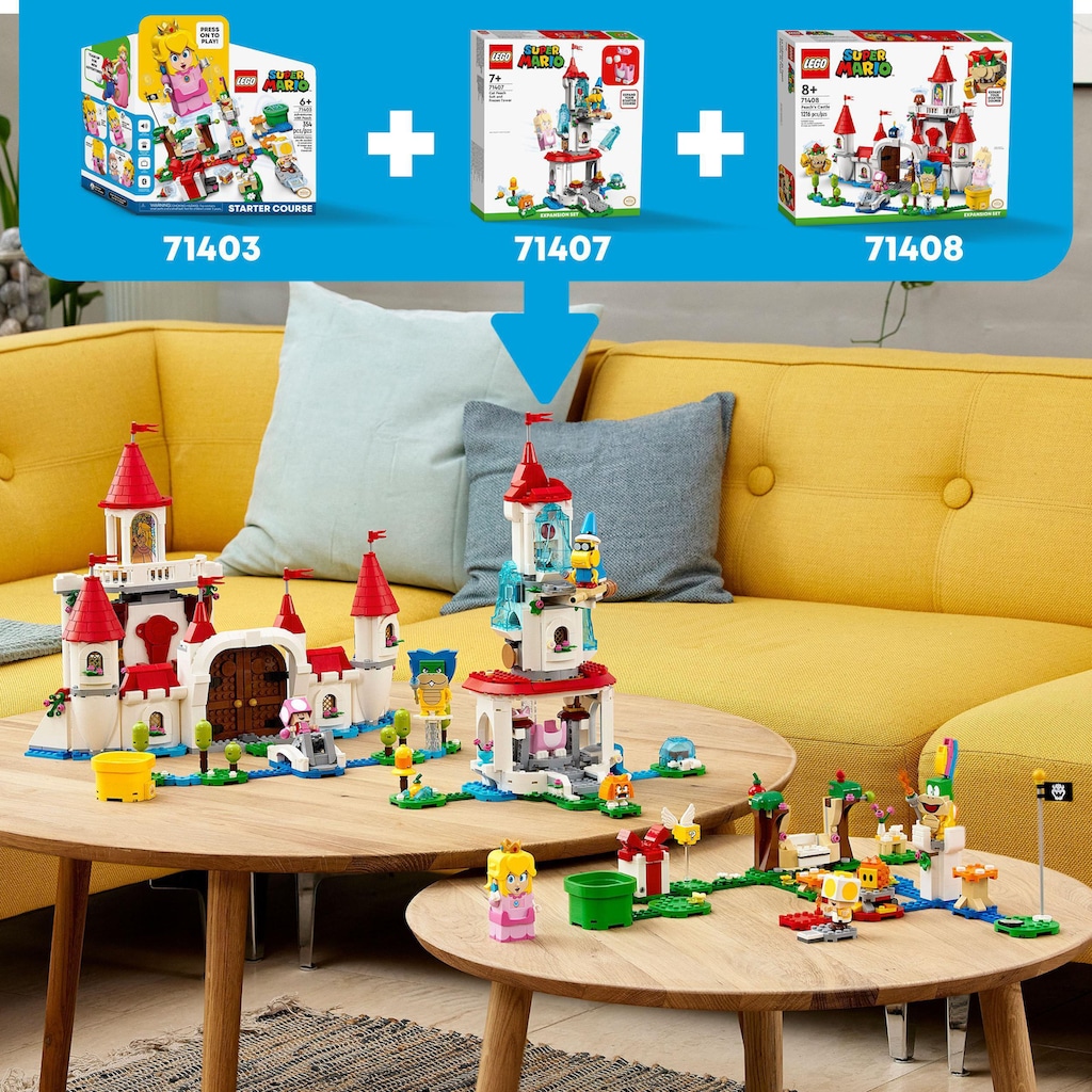 LEGO® Konstruktionsspielsteine »Pilz-Palast – Erweiterungsset (71408), LEGO® Super Mario«, (1216 St.)