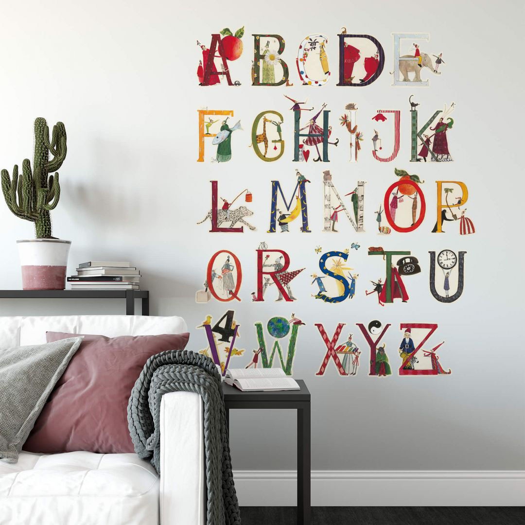 Wall-Art Wandtattoo »Kinderzimmer Blumen Alphabet«, (1 St.), selbstklebend, entfernbar