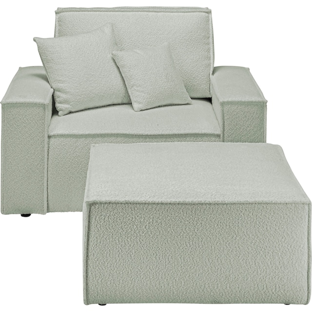 andas Loveseat »Finnley«, (2 St.), Loveseat und Hocker im Set, passend zur  Polster-Serie Finnley auf Raten bestellen